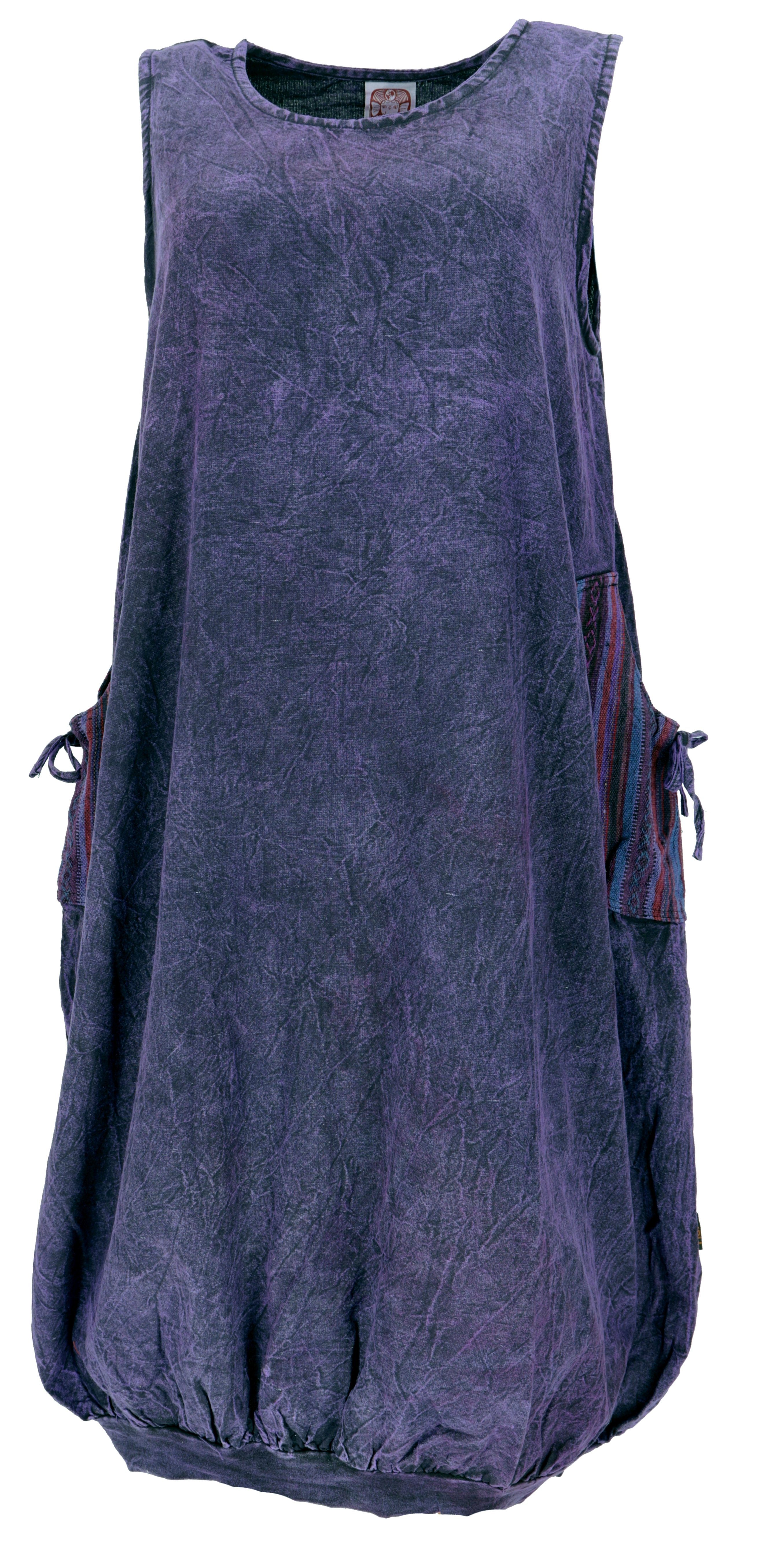 Guru-Shop Midikleid Boho Sommerkleid, Maxikleid aus Baumwolle -.. alternative Bekleidung violett