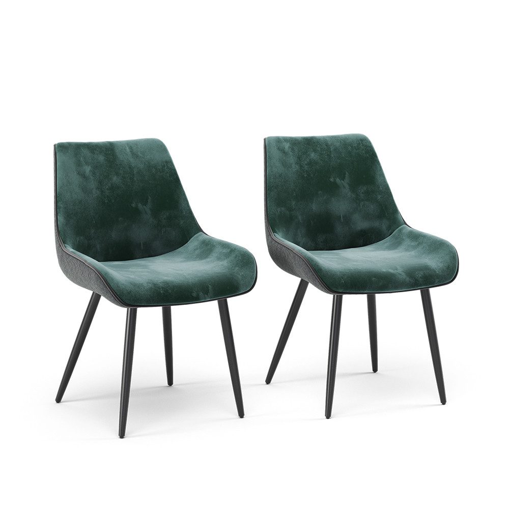 Esszimmerstuhl Eleganza, Grün, 2er Set