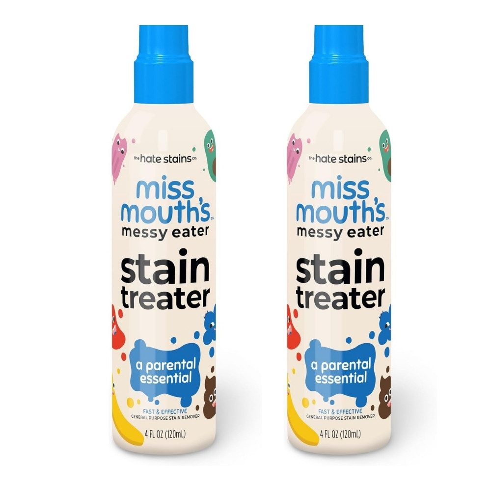 Miss Mouths Miss Mouth's Messy Eater Fleckenbehandlungsspray, Fleckentferner (2-St. 1er-2er-3er Set keine chemische Reinigung, Lebensmittel, Fett, Kaffee, Wäsche)