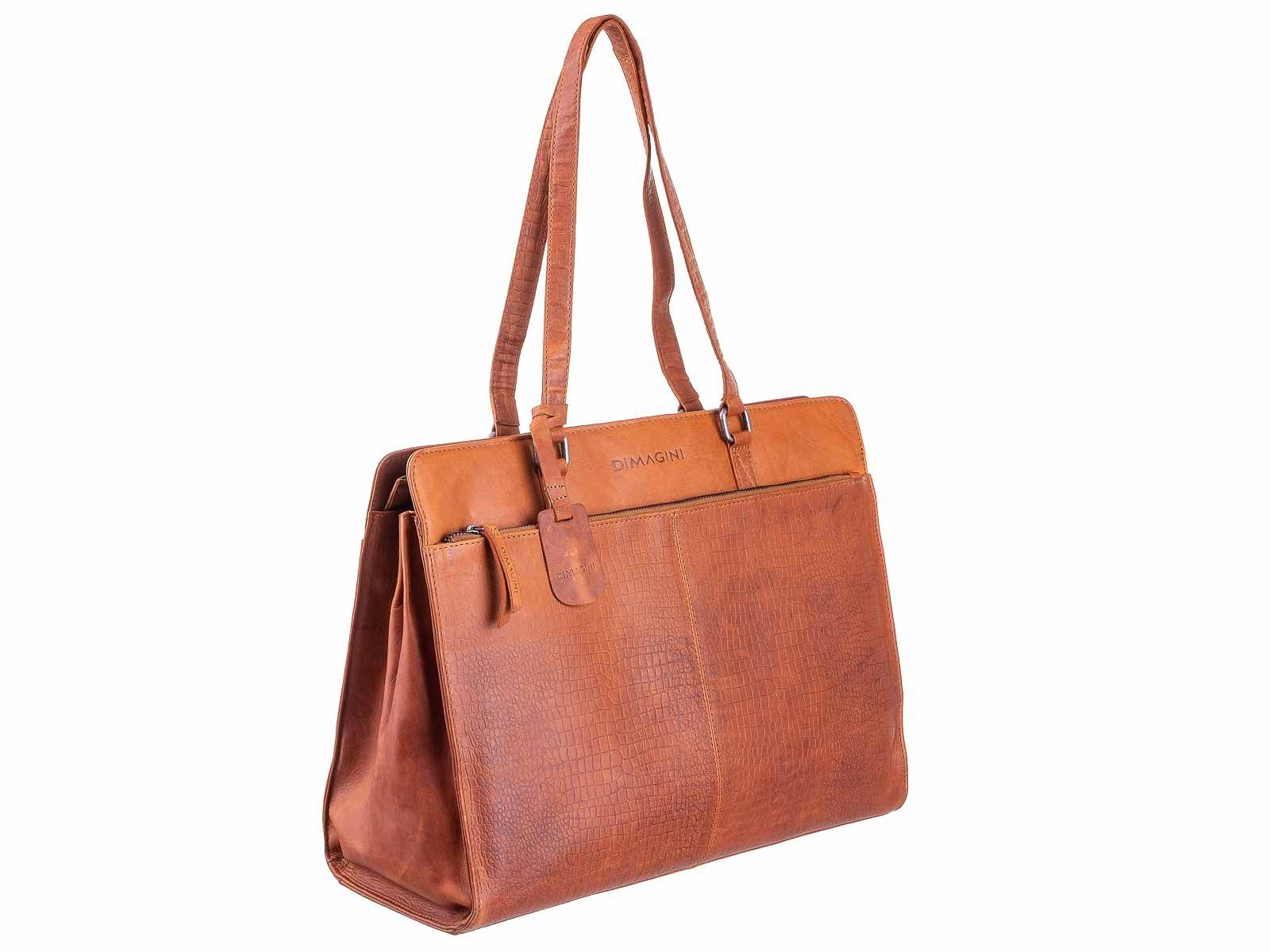 (1-tlg) DIMAGINI Aktentasche Cognac Laptoptasche