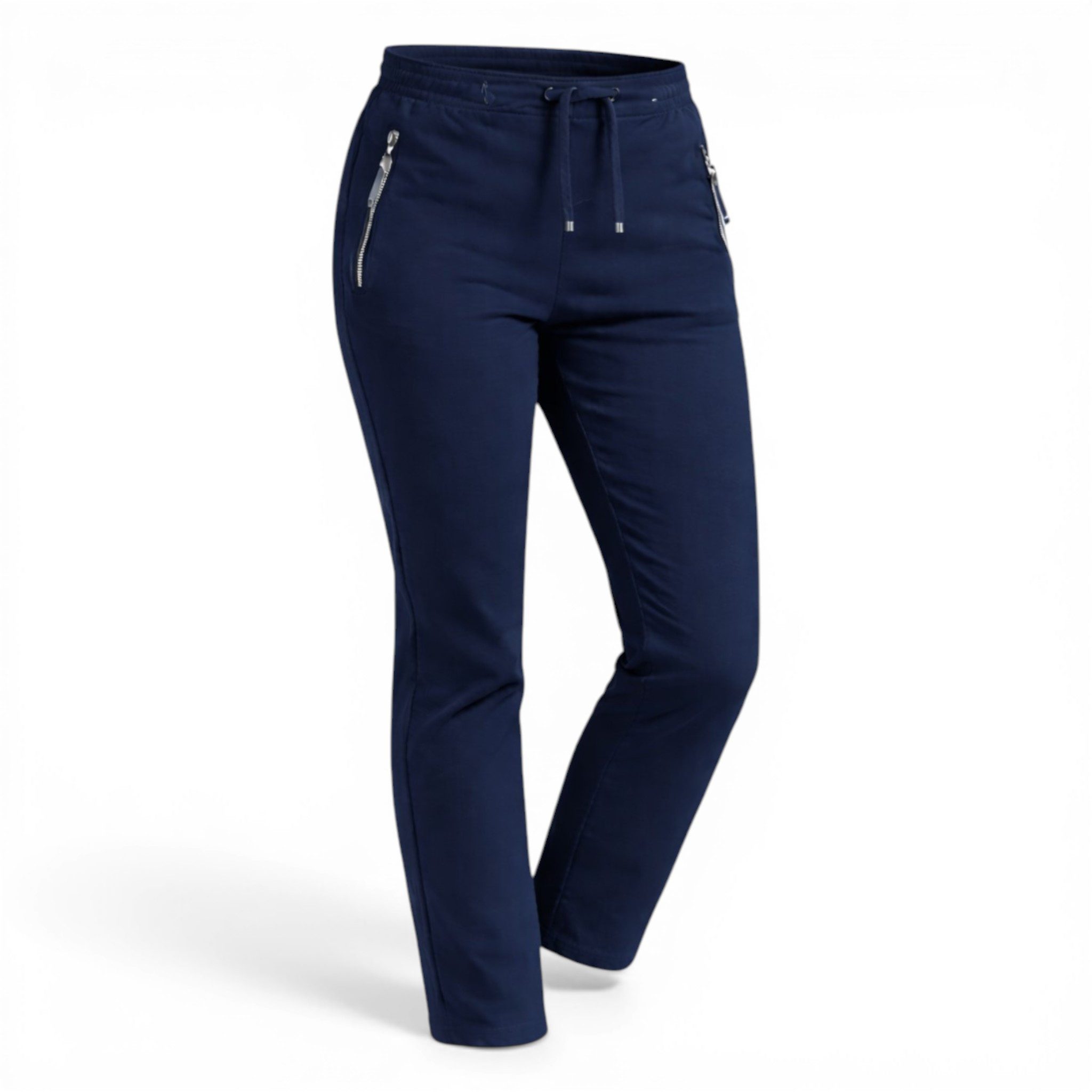 Alica Collection Chinohose Schlupfhose Damen Stretch Hose leichte Sommerhose - Kurzgröße mit Gummibund & Kordelzug, in großen Größen erhältlich