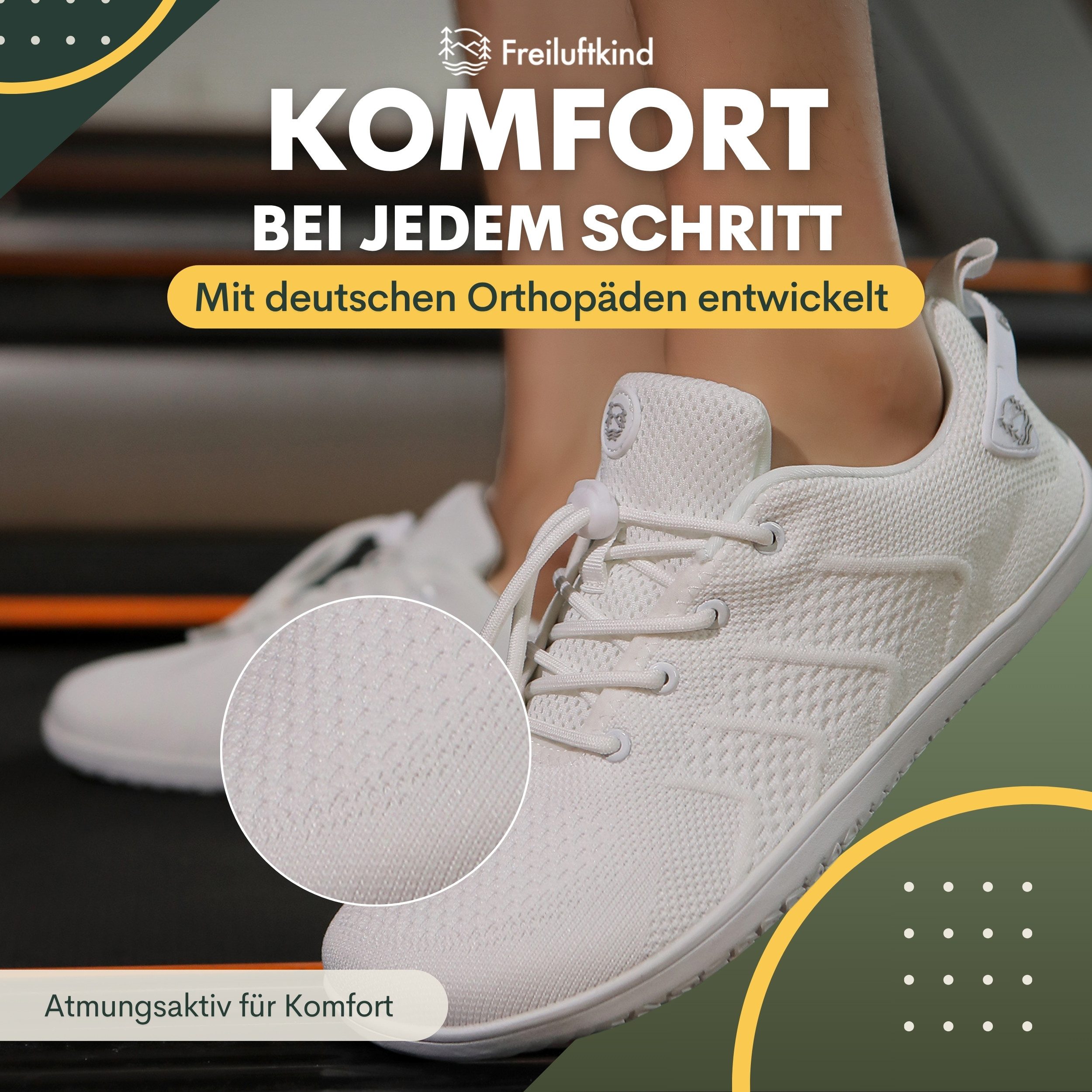 Freiluftkind Camino – Sportliche Sneaker Barfußschuhe – Unisex Barfußschuh Barfußschuh Atmungsaktiv