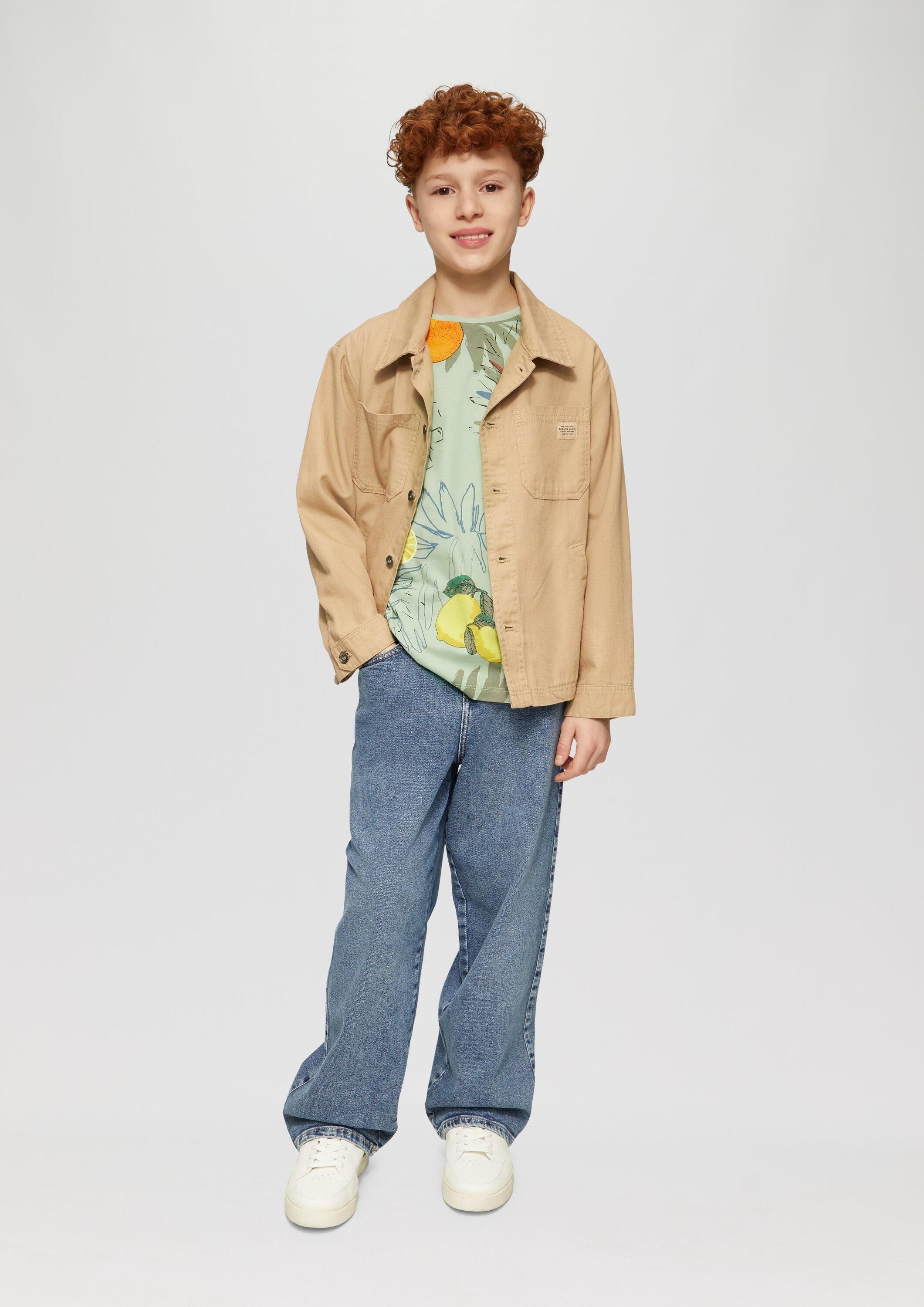 s.Oliver Kurzarmshirt T-Shirt T-Shirt mit All-over-Print