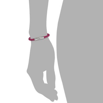 SilberDream Edelstahlarmband SilberDream Armband pink silber (Armband), Damen Armband (Geflecht) ca. 20cm, aus Edelstahl (Stainless Steel), Fa