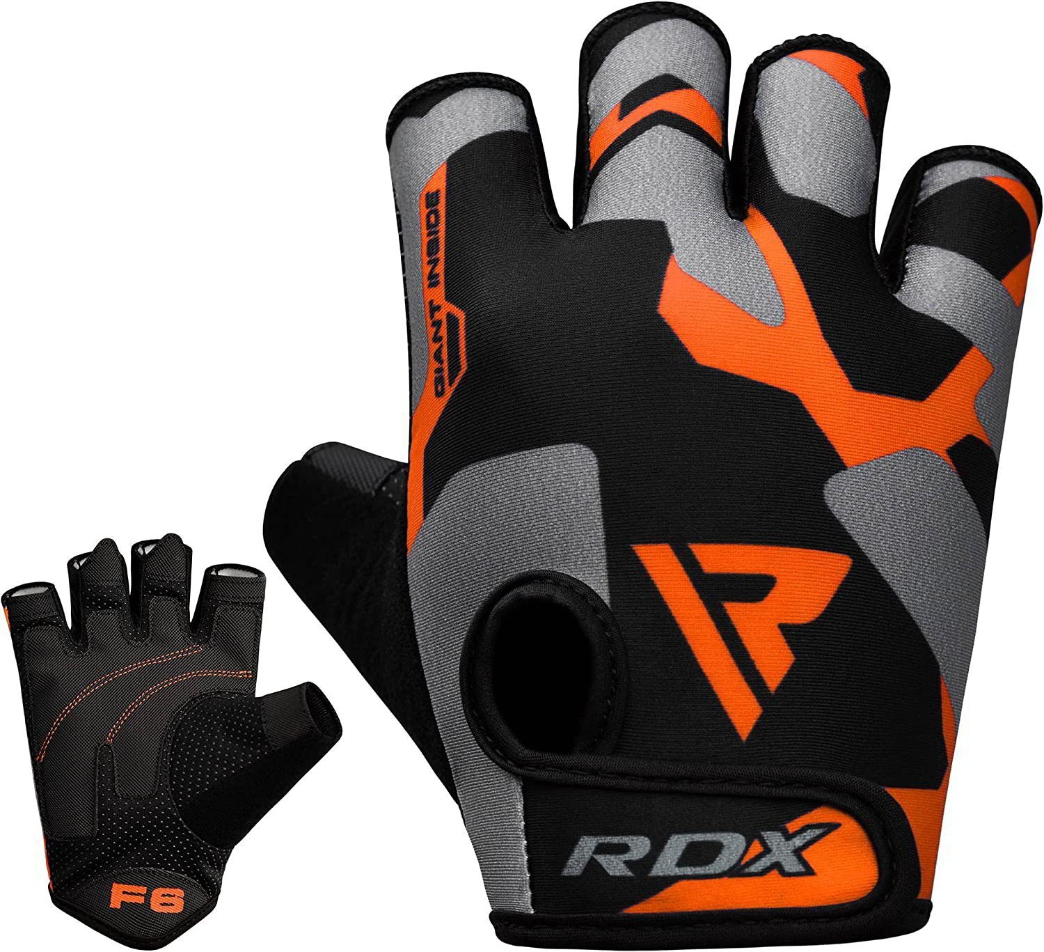 RDX Trainingshandschuhe RDX Fitness Handschuhe, Trainingshandschuhe, Workout Handgelenkschutz ORANGE