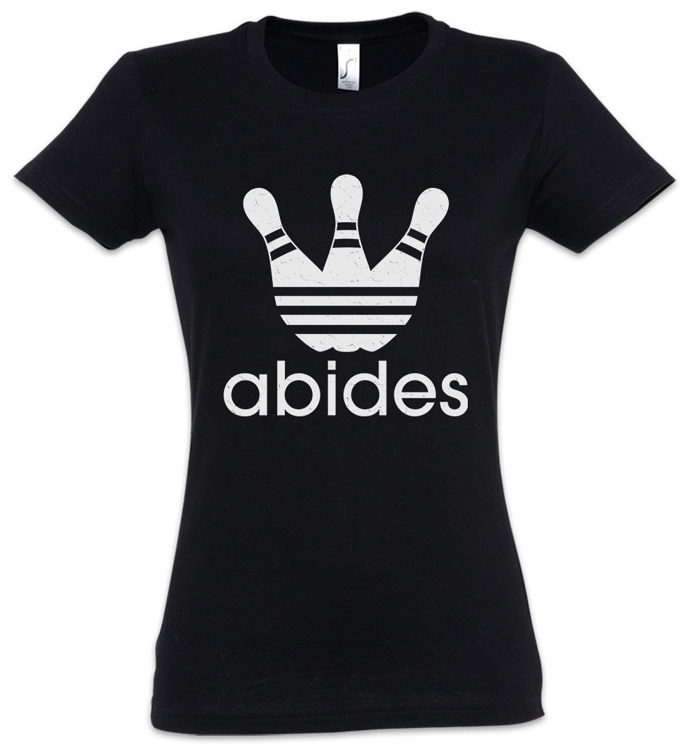 Urban Backwoods Print-Shirt Abides Logo Damen T-Shirt The Dude Big Walter Air Lebowski Sobchak (1-tlg) Bowling Donaly Donny Jeffrey