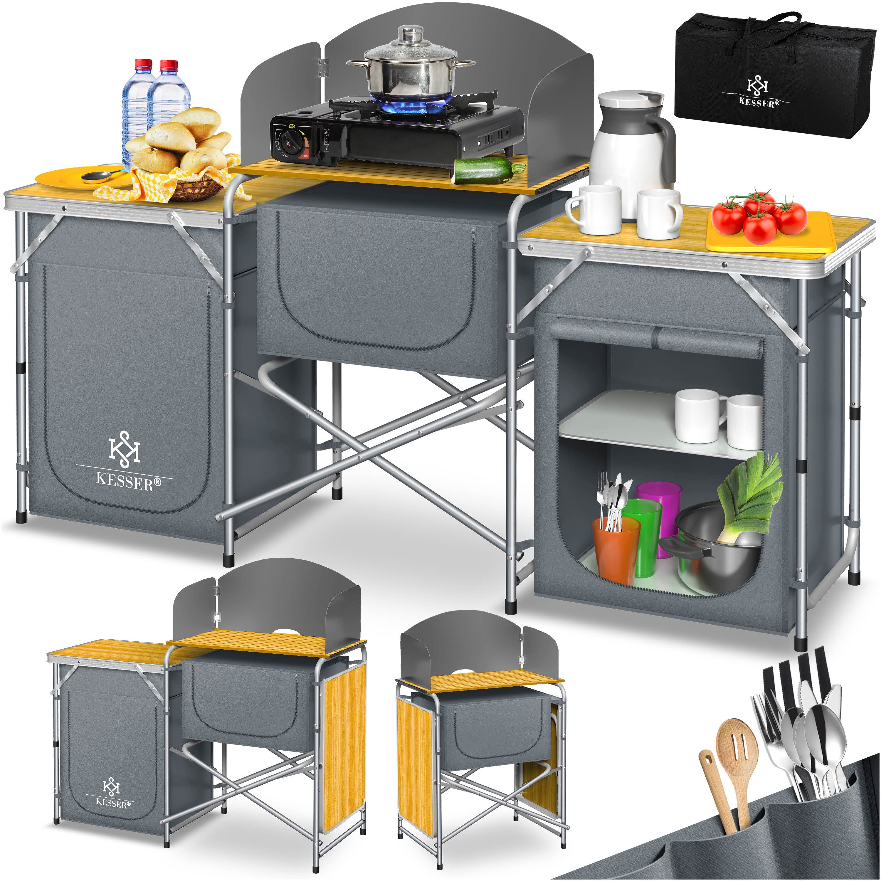 KESSER Campingschrank Campingschrank, Campingküche mit Aluminiumgestell
