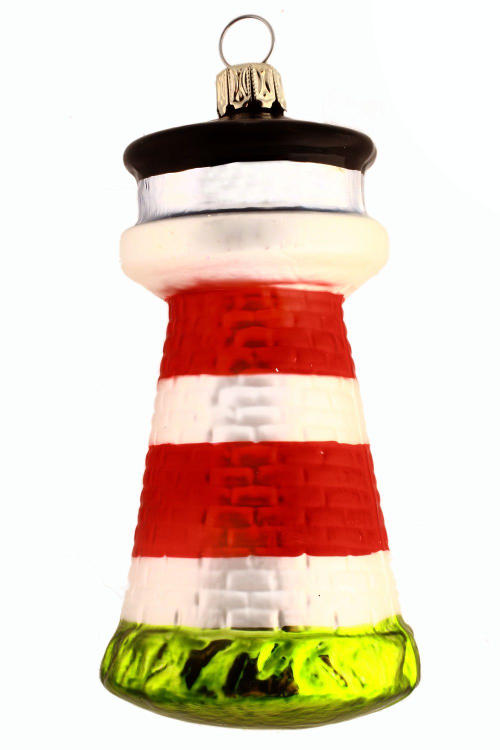 Leuchtturm, handdekoriert - Hamburger - Weihnachtskontor mundgeblasen Christbaumschmuck Dekohänger
