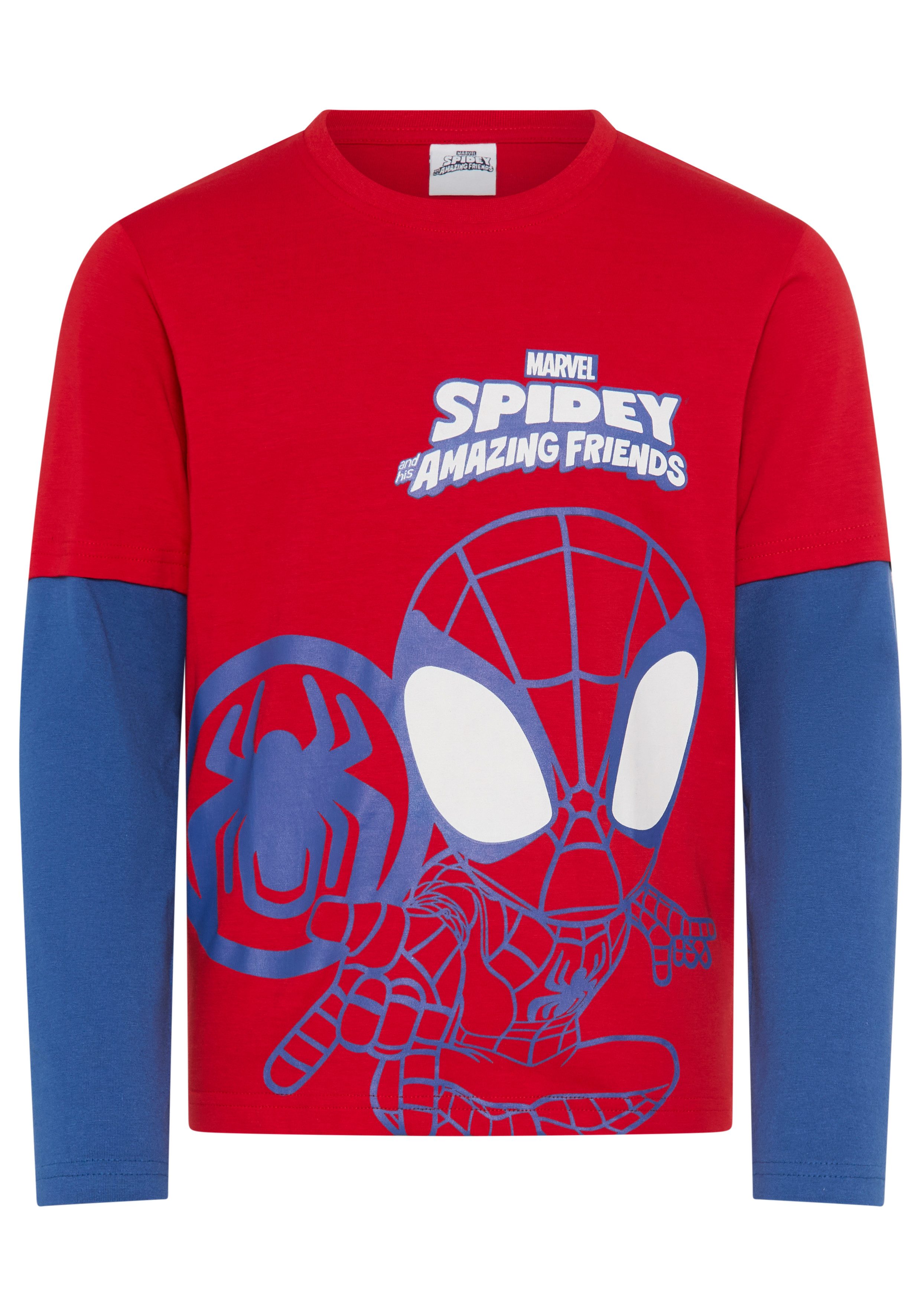 KIDSWORLD Langarmshirt SPIDEY Lagen-Shirt, Disney Disney-Shirt, hüftlange Basic-Passform, modischer Stil, mit Lagenoptik – Bild 5 von 5