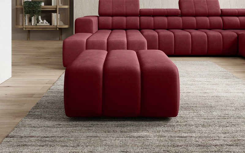 Luxusbetten24 Hocker Designer Beistellhocker Aurora, mit Samtbezug