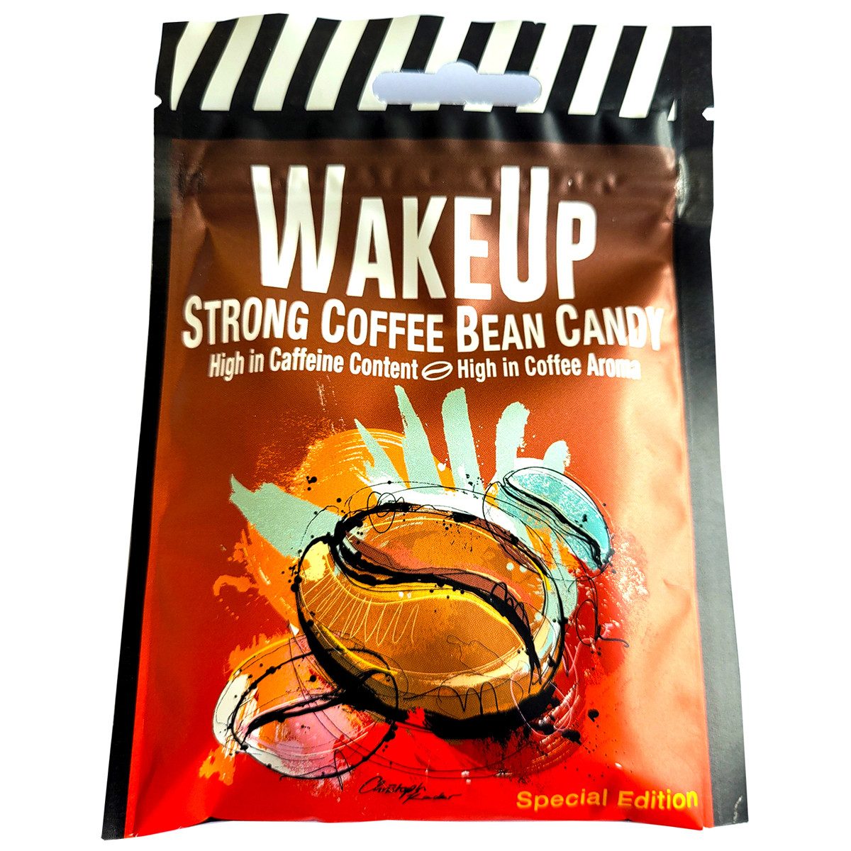 Eduard Edel Süßigkeit, Edel WakeUp Strong Coffee Bean Candy Special Edition und Koffein 45g
