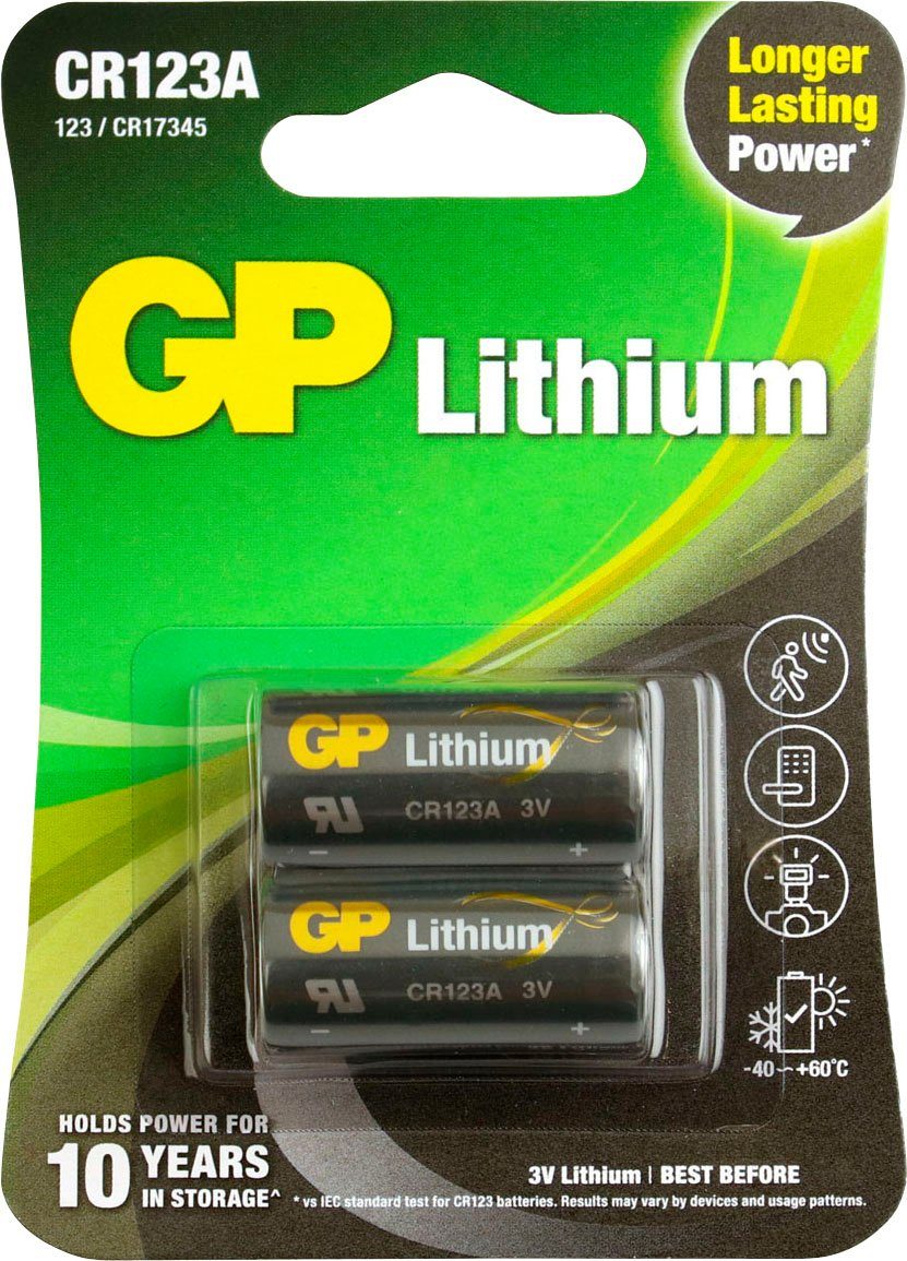 GP Batteries 2er Pack CR123A Batterie, CR123A (3 V, 2 St)