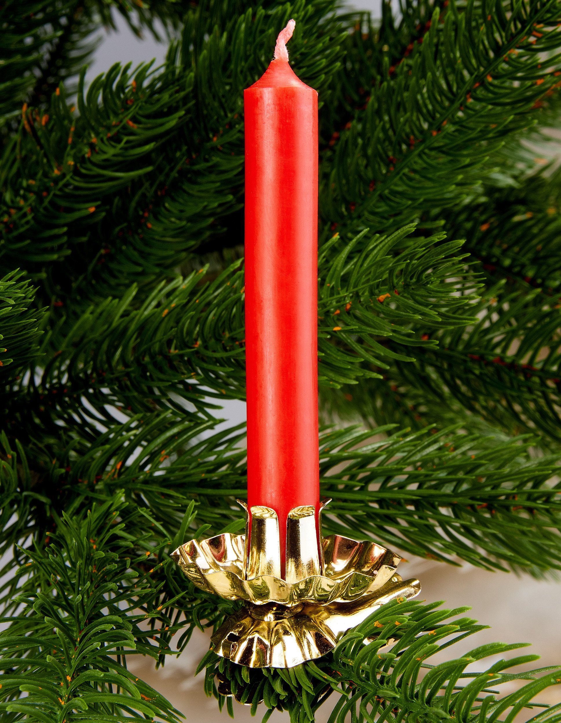 BRUBAKER Kerzenhalter Baumkerzenhalter für Weihnachtsbaum (20 St., drehbar, kippfähig), Vintage Kerzenhalter, traditionelle Kerzenzwicker mit Clip – Bild 3 von 5