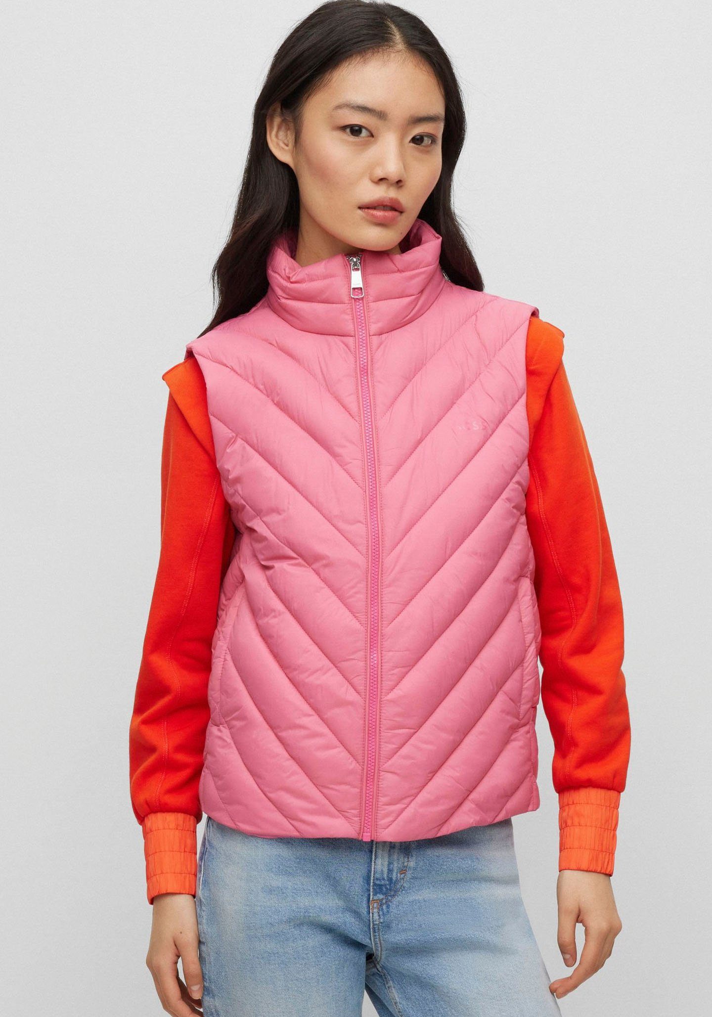 BOSS ORANGE Steppweste C_Palassy mit hohem Kragen Medium_Pink | Steppwesten