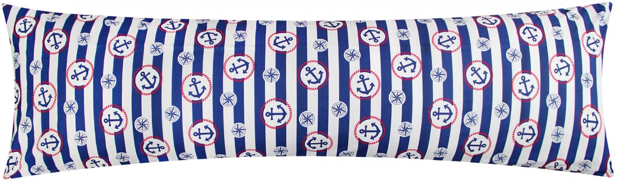 Heubergshop Seitenschläferkissenbezug, (1 Stück), 40x145cm Anker Streifen B günstig online kaufen