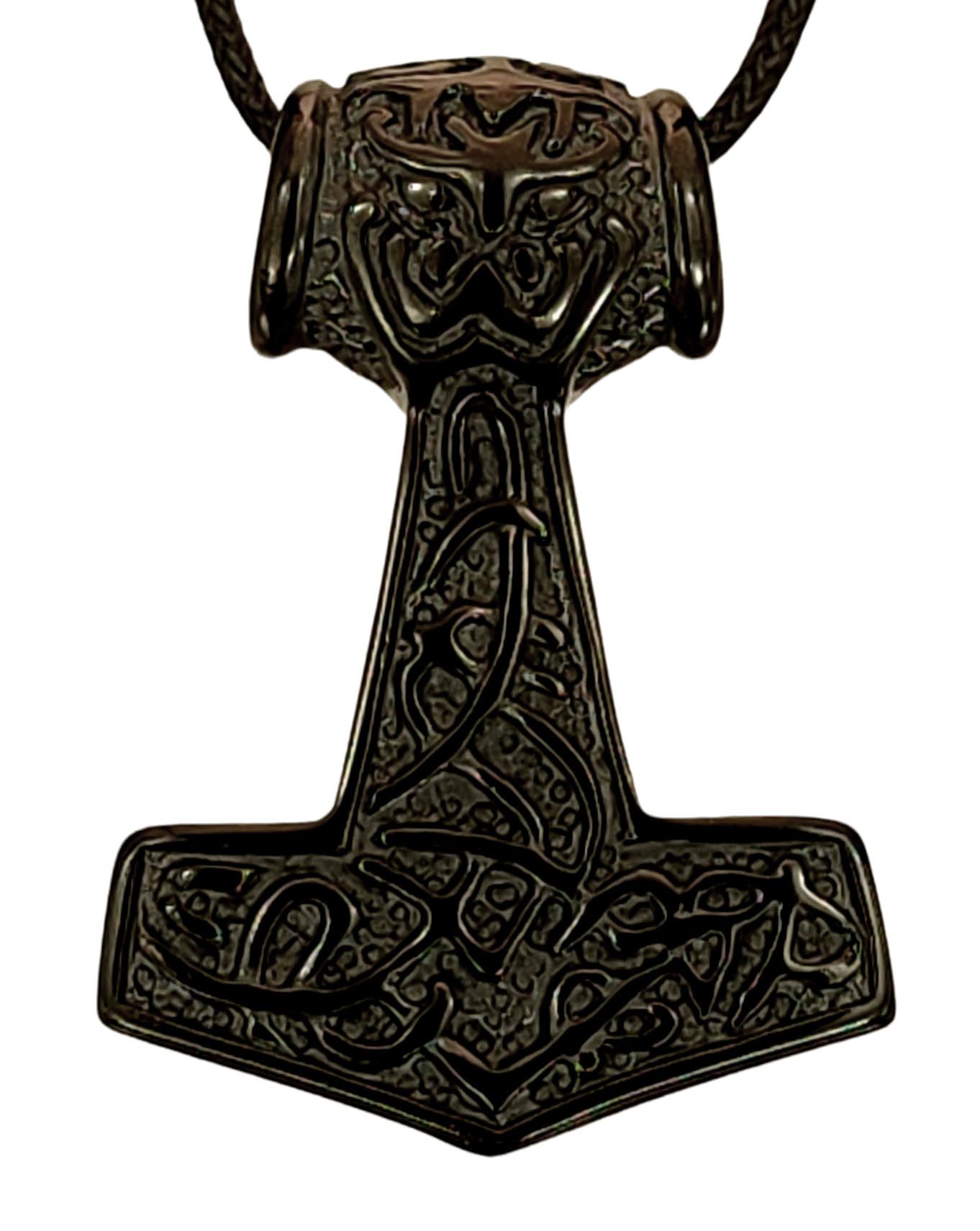 Kiss of Leather Kettenanhänger Thorshammer schwarz Thor Hammer Thors Odin A günstig online kaufen