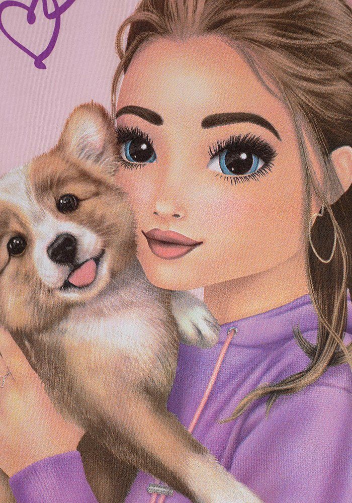 TOPModel Langarmshirt mit großem TOP Model Frontmotiv