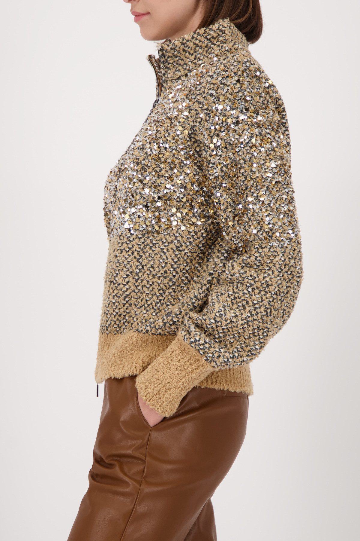 Monari Strickjacke Regular fit mit Stehkragen