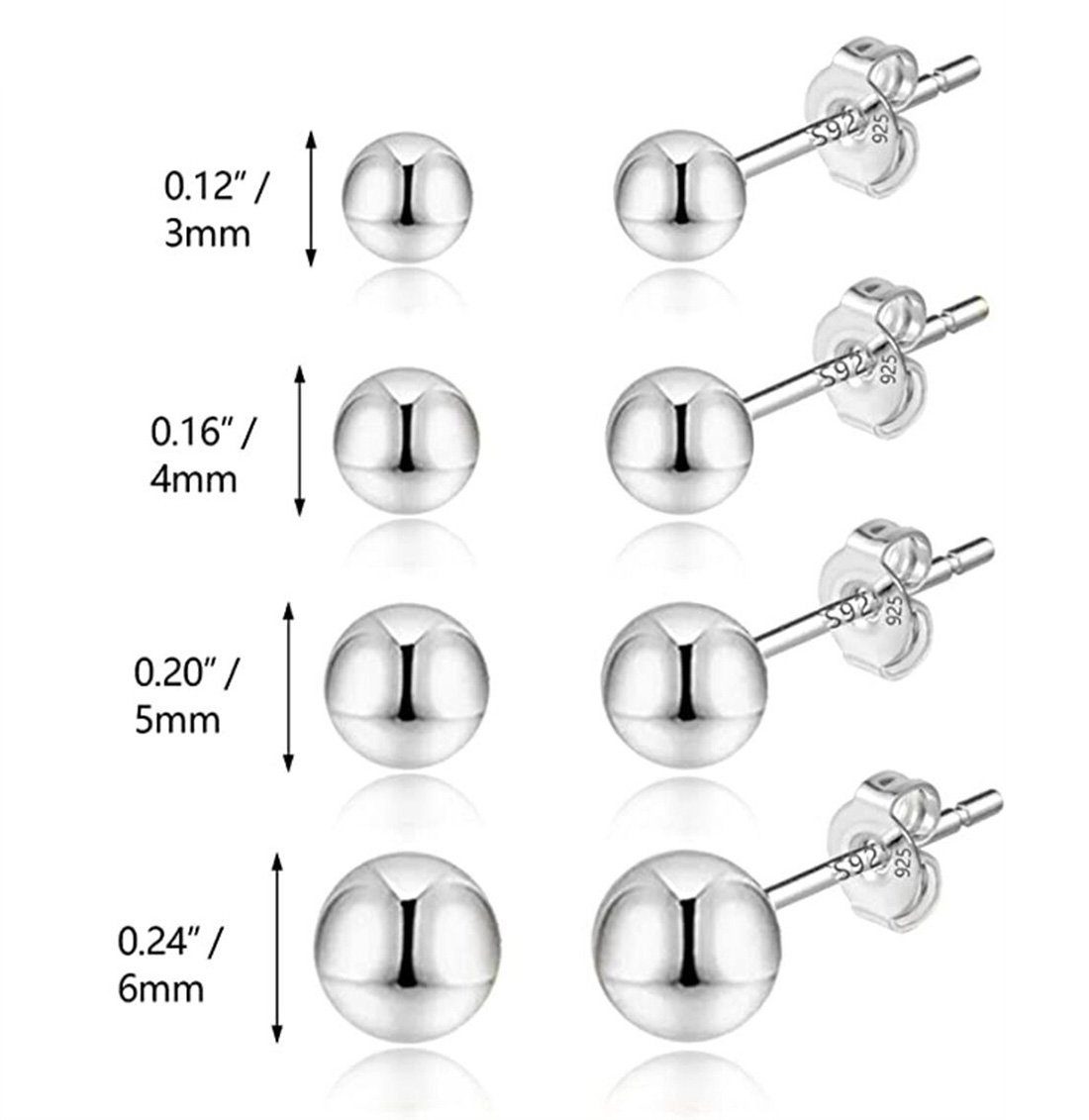 DAYUT Ohrhaken-Set Frauen Ohrringe, für Schlafende Silberne (1-tlg) Ohrringe