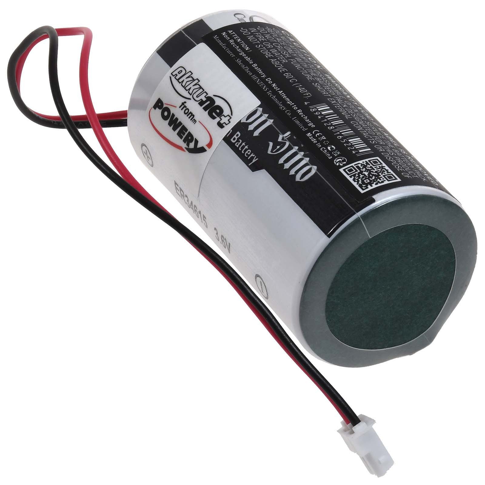 Powery Lithiumbatterie für Visonic Typ 09912K Batterie, (3.6 V)
