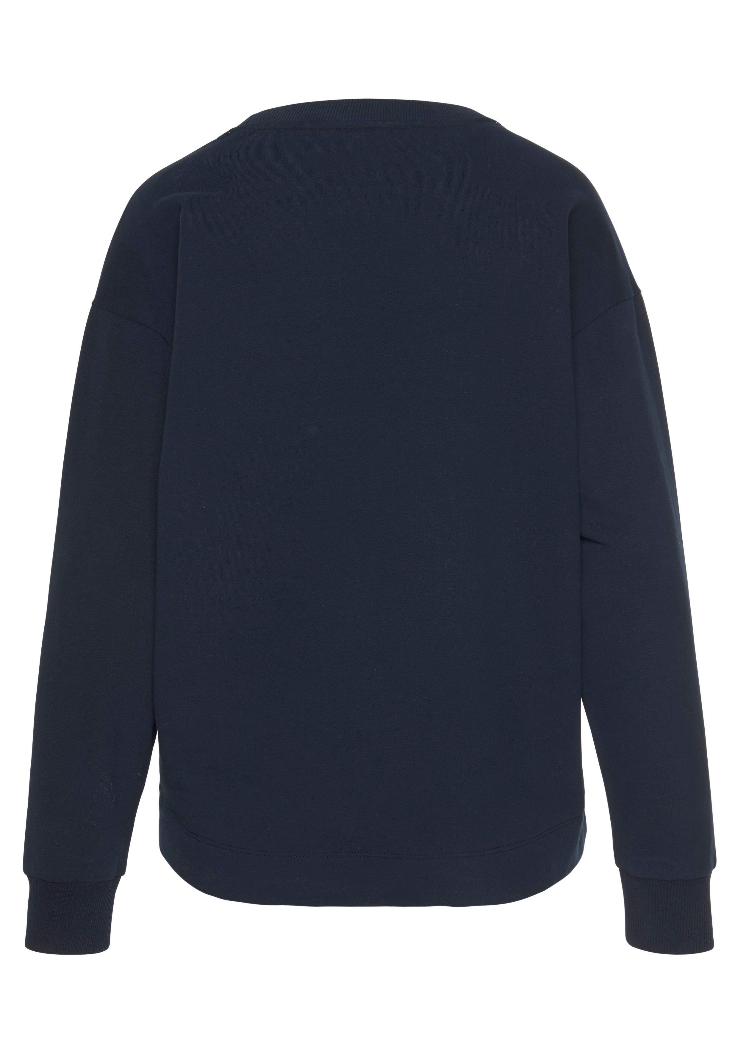 Elbsand Sweatshirt Sontje mit Flockprint vorne, sportlich-casual