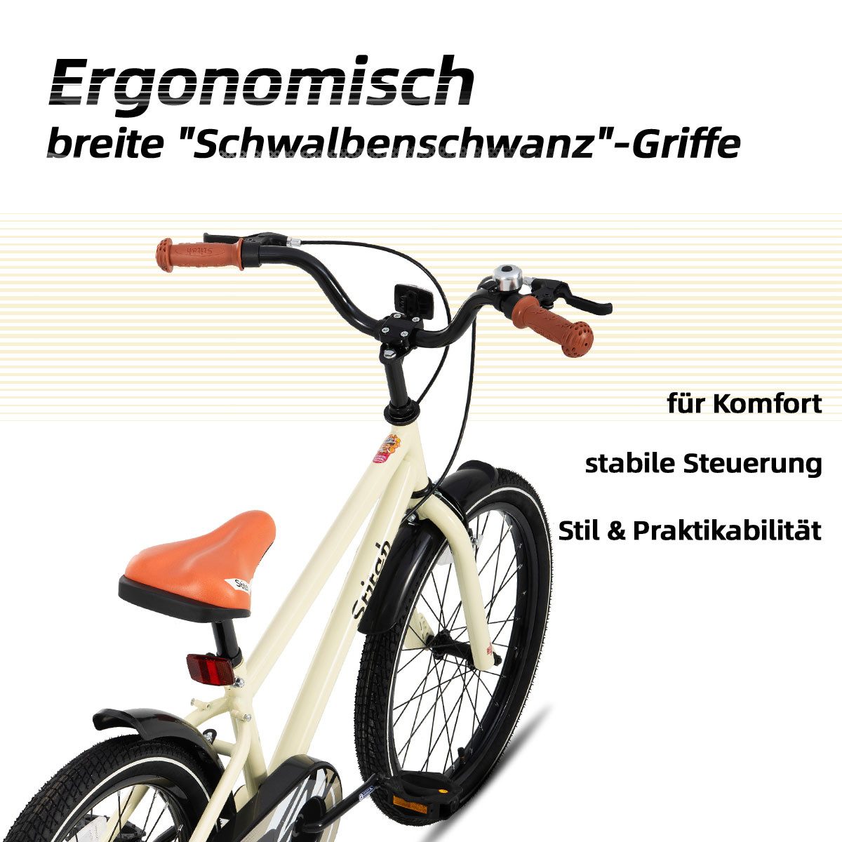 JOYSTAR Kinderfahrrad Totem 12/14/16/18/20 Zoll Kinderfahrrad für 3-13 jährige Jungen, mit Stützräder, Kotflügel, Front and rear dual brakes, Reflektorplatte – Bild 3 von 5