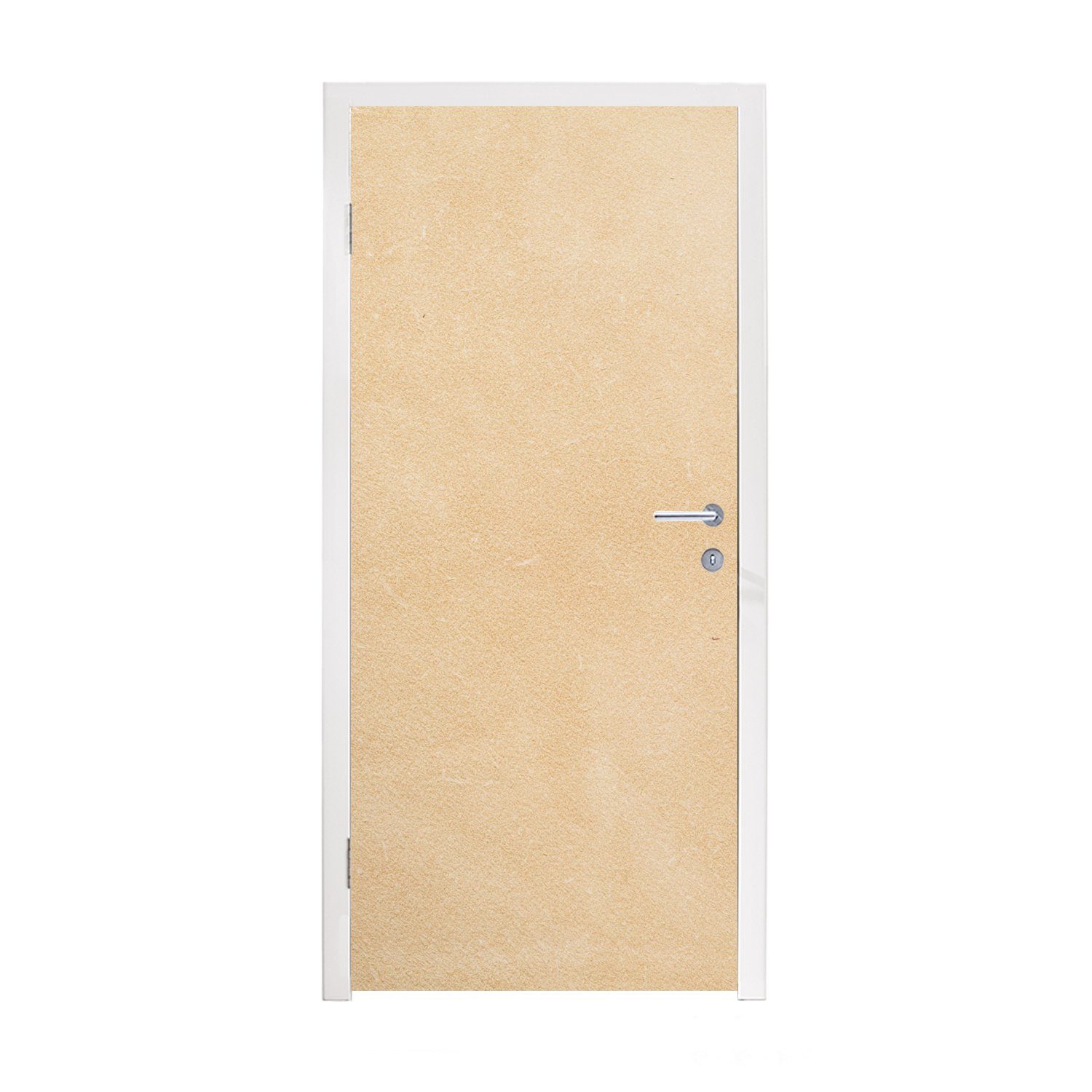 MuchoWow Türtapete Leder - Strukturiert - Lederoptik - Beige, Matt, bedruckt, (1 St), Fototapete für Tür, Türaufkleber, 75x205 cm