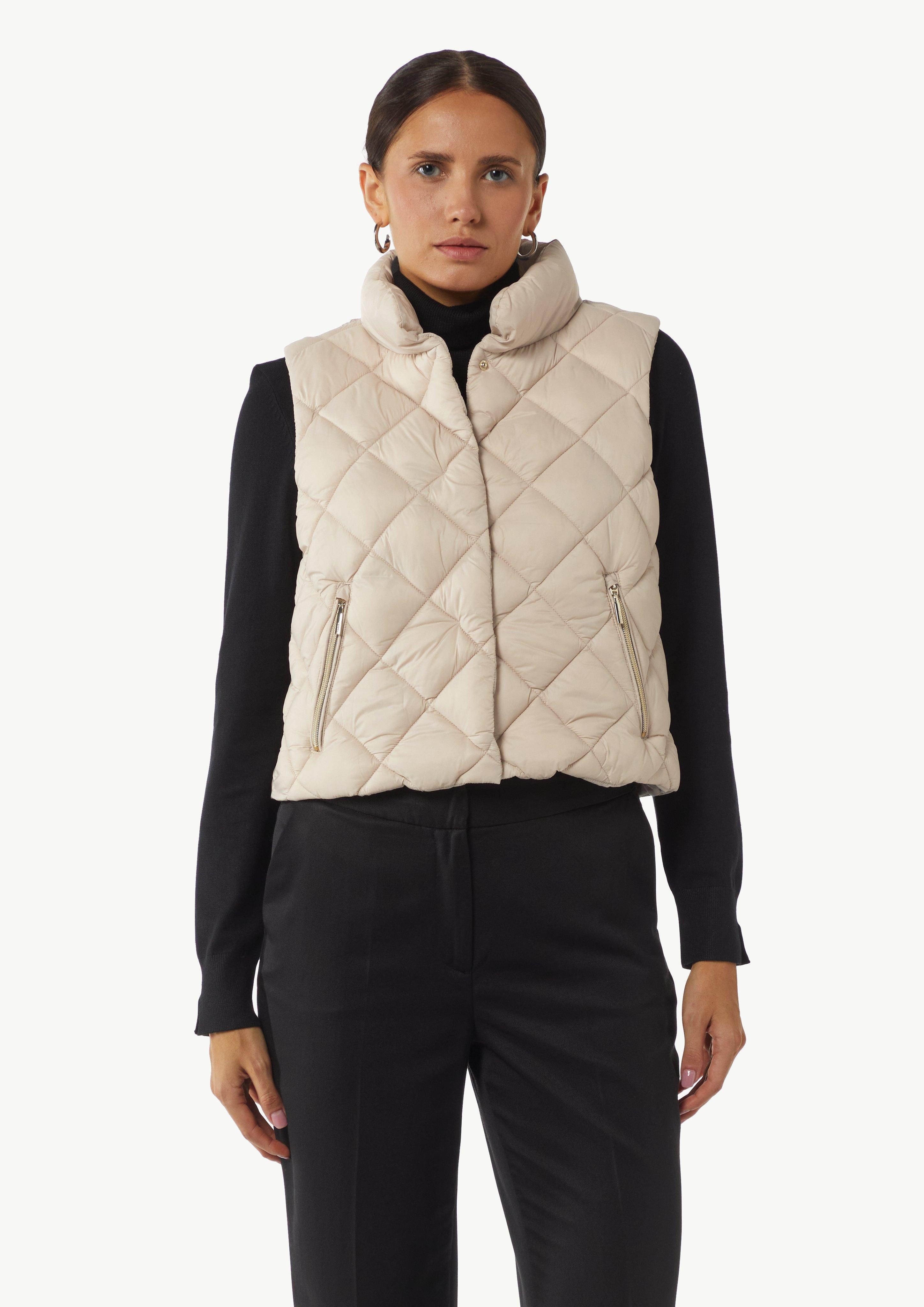 Funktionsweste Boxy Steppweste mit Stehkragen