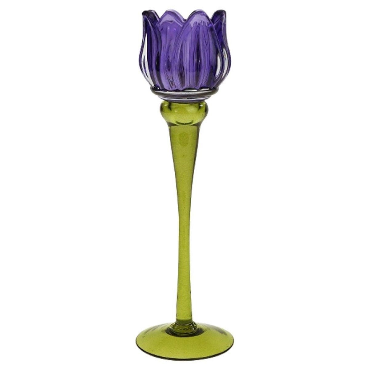 Werner Voß Kerzenhalter Kerzenleuchter Tulpe Violett (26cm)
