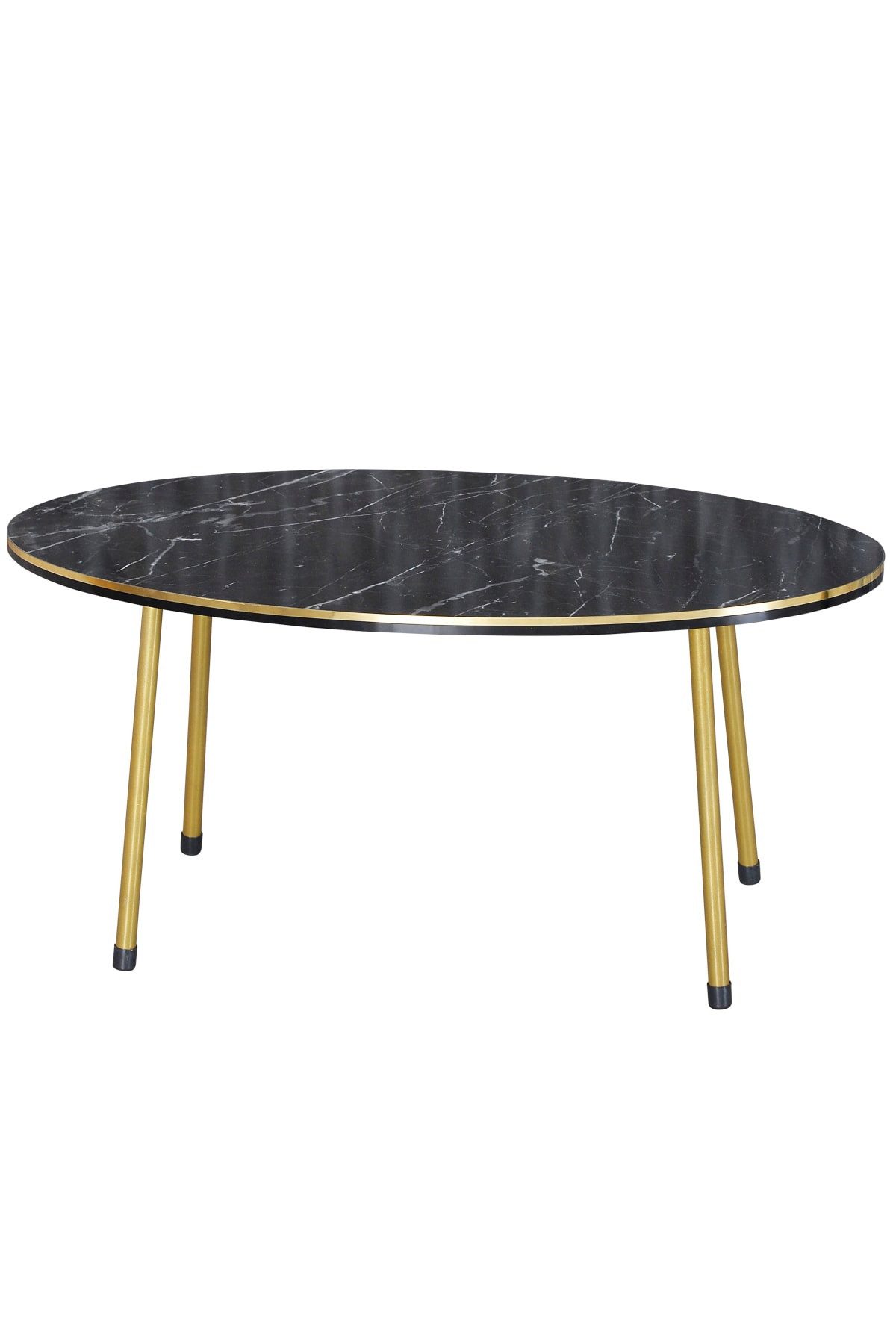 en.casa Couchtisch, schwarz marmoriert, goldfarbenes Gestell günstig online kaufen