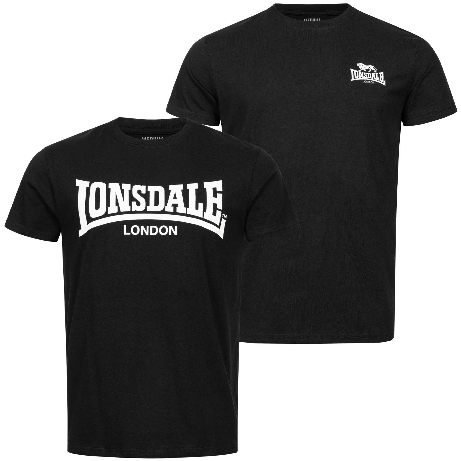 Lonsdale T-Shirt Lonsdale Herren T-Shirt Doppelpack Piddinghoe Adult