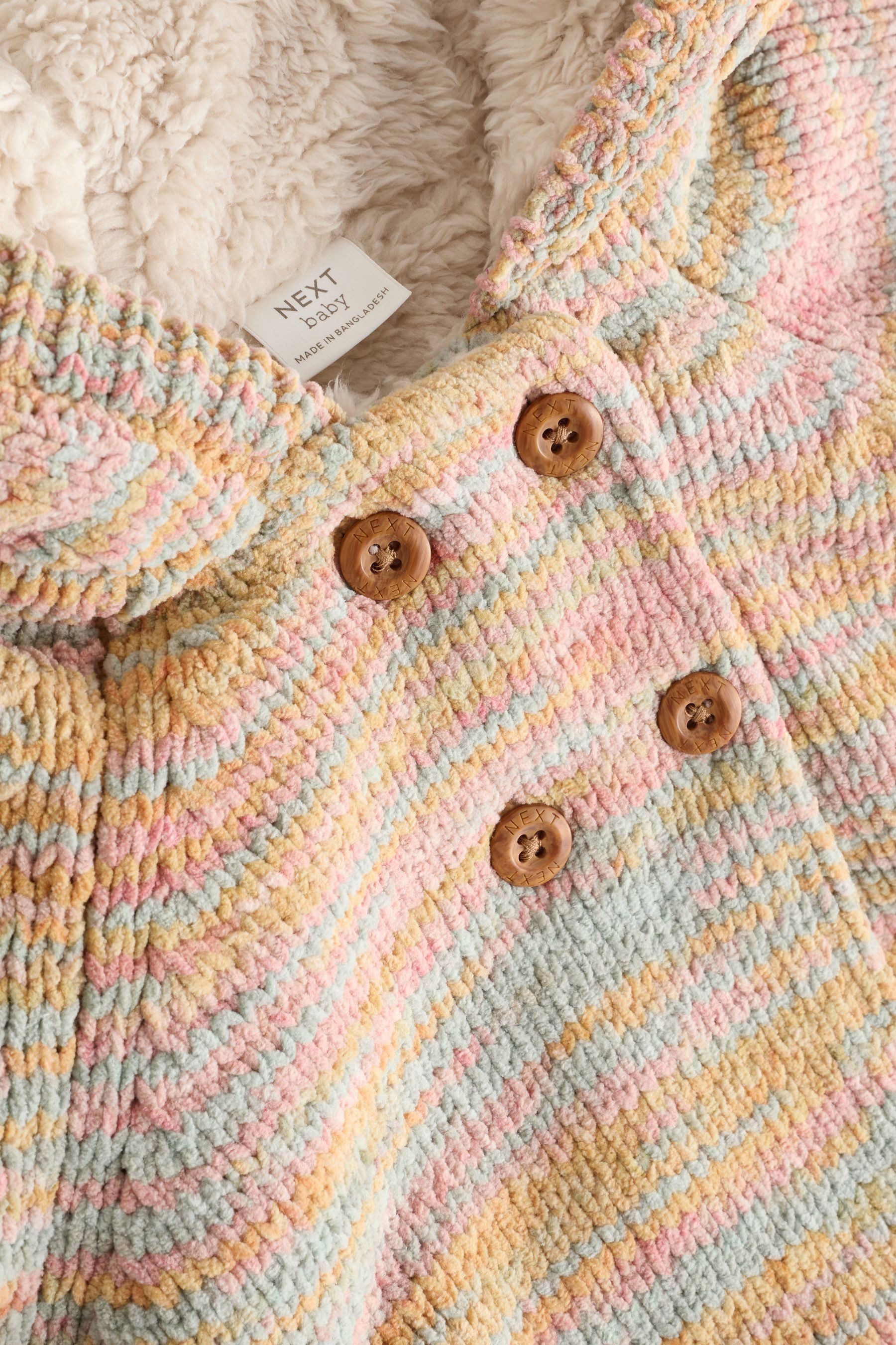 Next Strickjacke Baby-Cardigan mit Fleece-Futter (1-tlg)