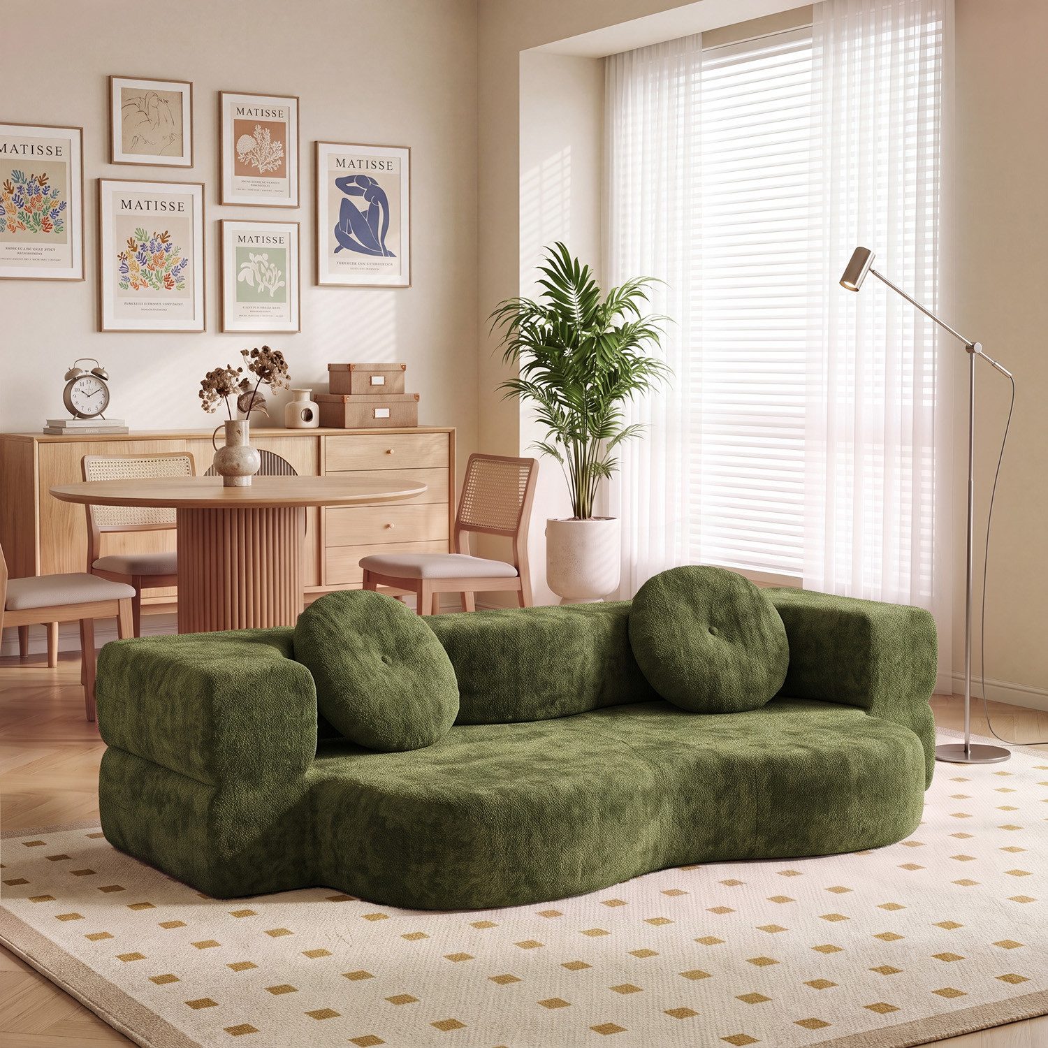 HOMALL Sofa Stilvolles Klappsofa, (Keine Montage erforderlich – ideal für Wohnzimmer, Lounge & Freizeitbereiche – zum Top-Preis)