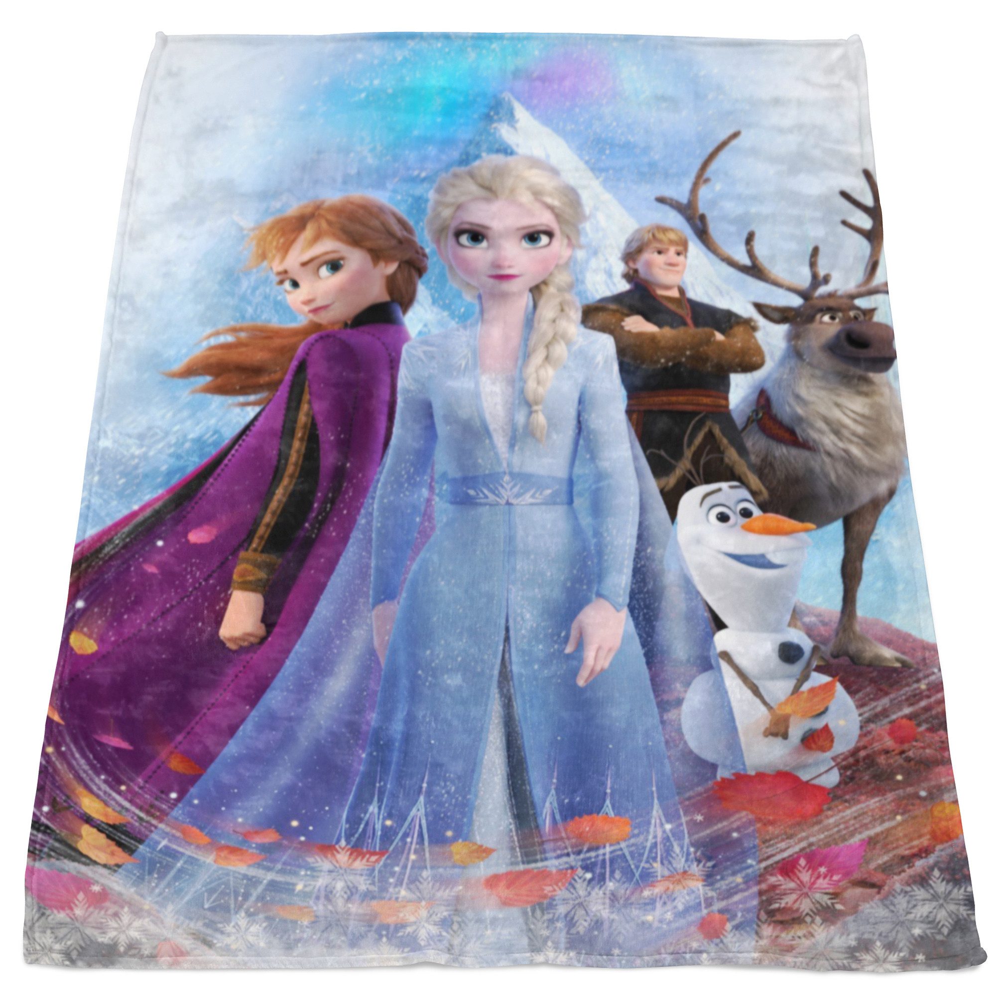 BERONAGE Tagesdecke Frozen Die Eiskönigin Decke Team 130x170 cm Kuscheldecke Fleecedecke, passend zur Bettwäsche, ideal für Sofa, Couch, Kinder-Bett, Auto