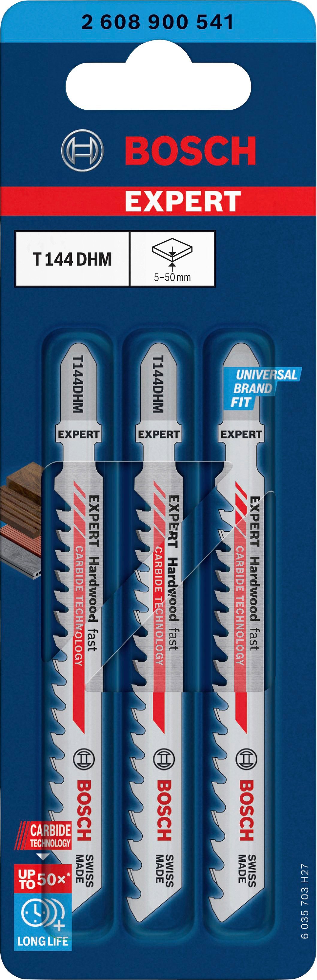 Säbelsägeblatt Professional Fast-T 144 EXPERT Hardwood Bosch (Set, DHM 3-St)