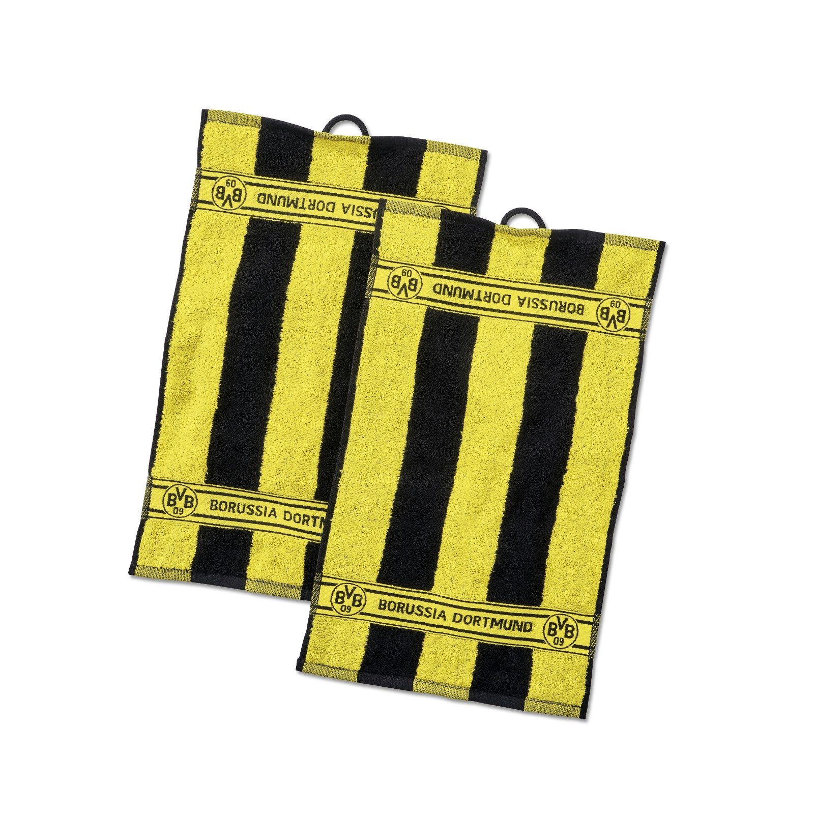 BVB Полотенца для гостей BVB-Gästehandtücher Blockstreifen (2 Stück), Baumwolle (Packung, 2-St), 2 Полотенца