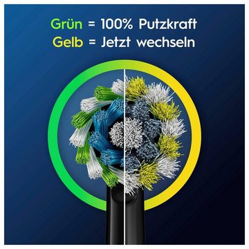 Oral-B Aufsteckbürsten Cross Action - Clean Maximiser Schwarz Edition - 8er Pack, X-förmige Borsten