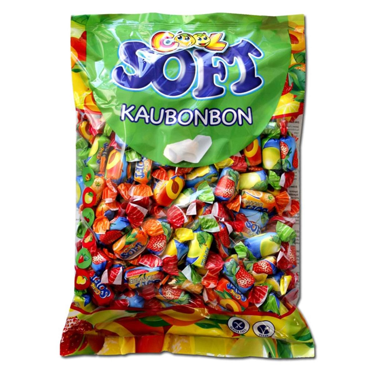 COOL Süßigkeit, Cool Soft Kaubonbon Fruchtgeschmack 6fach sortiert Wurfmaterial 1000g