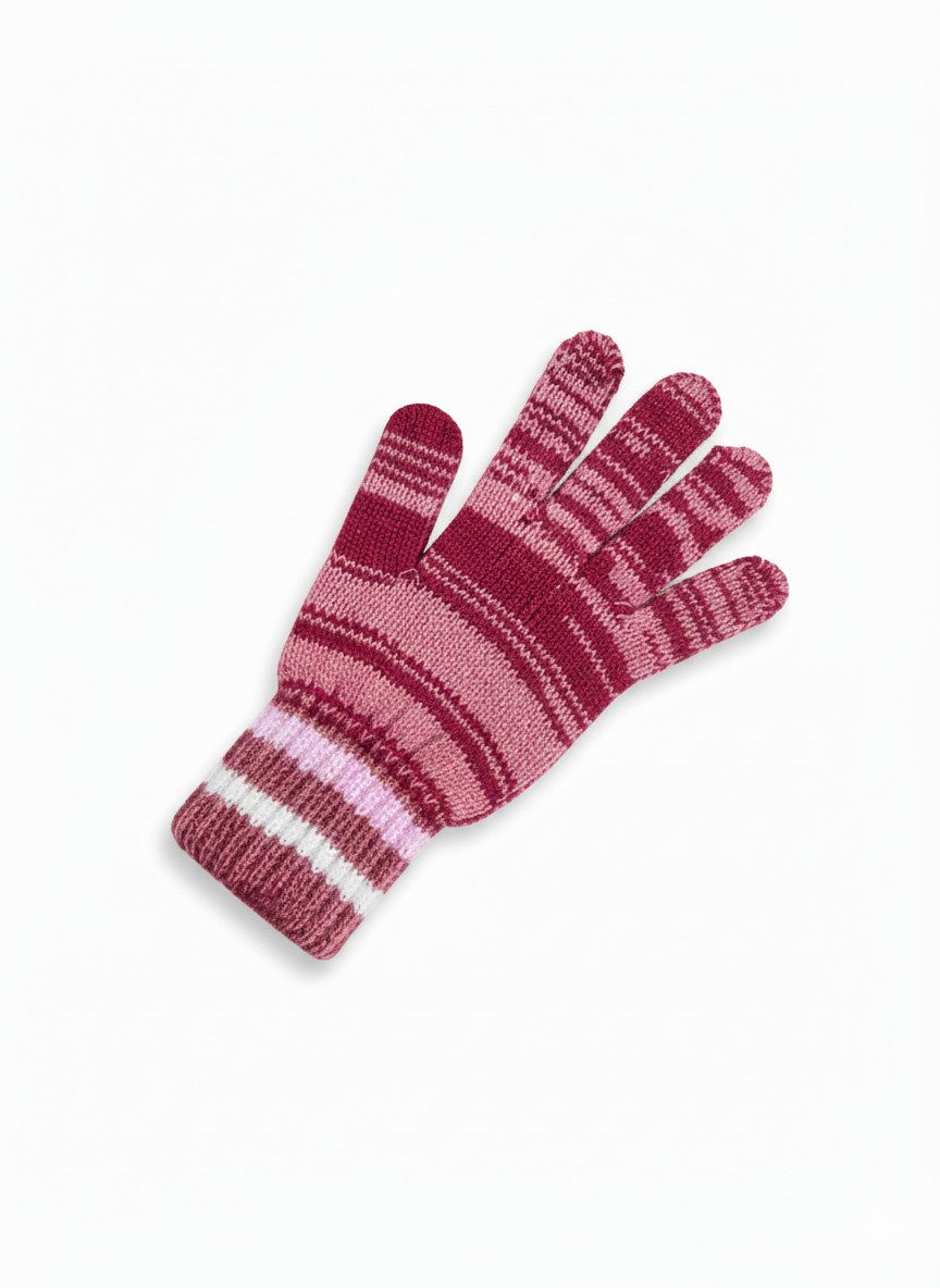 herémood Strickhandschuhe Kinder Strickhandschuhe Winter Acryl Warm Rosa Jungen Mädchen (Kinderhandschuhe gestrickt – Mädchen Jungen Winter, 2-St., Weiche warme Acryl Handschuhe – Schule Freizeit Outdoor) Elastisch, pflegeleicht & bequem – unisex Kinder Strickhandschuhe