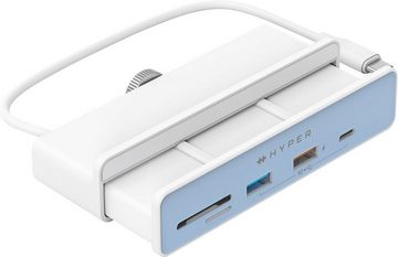 Hyper 6-in-1 USB-C hub for iMac 24'' Adapter USB-C zu HDMI, MicroSD-Card, SD-Card, USB Typ A, USB-C