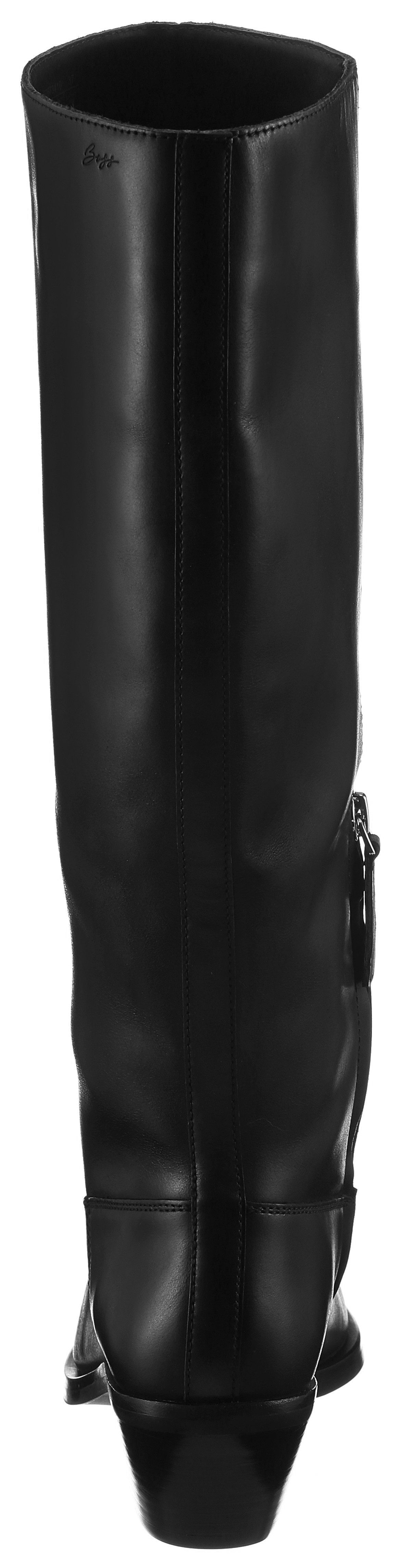 BOSS ORANGE Niara Stiefel Langschaftstiefel, Western-Stiefel mit Blockabsatz, Normalschaft