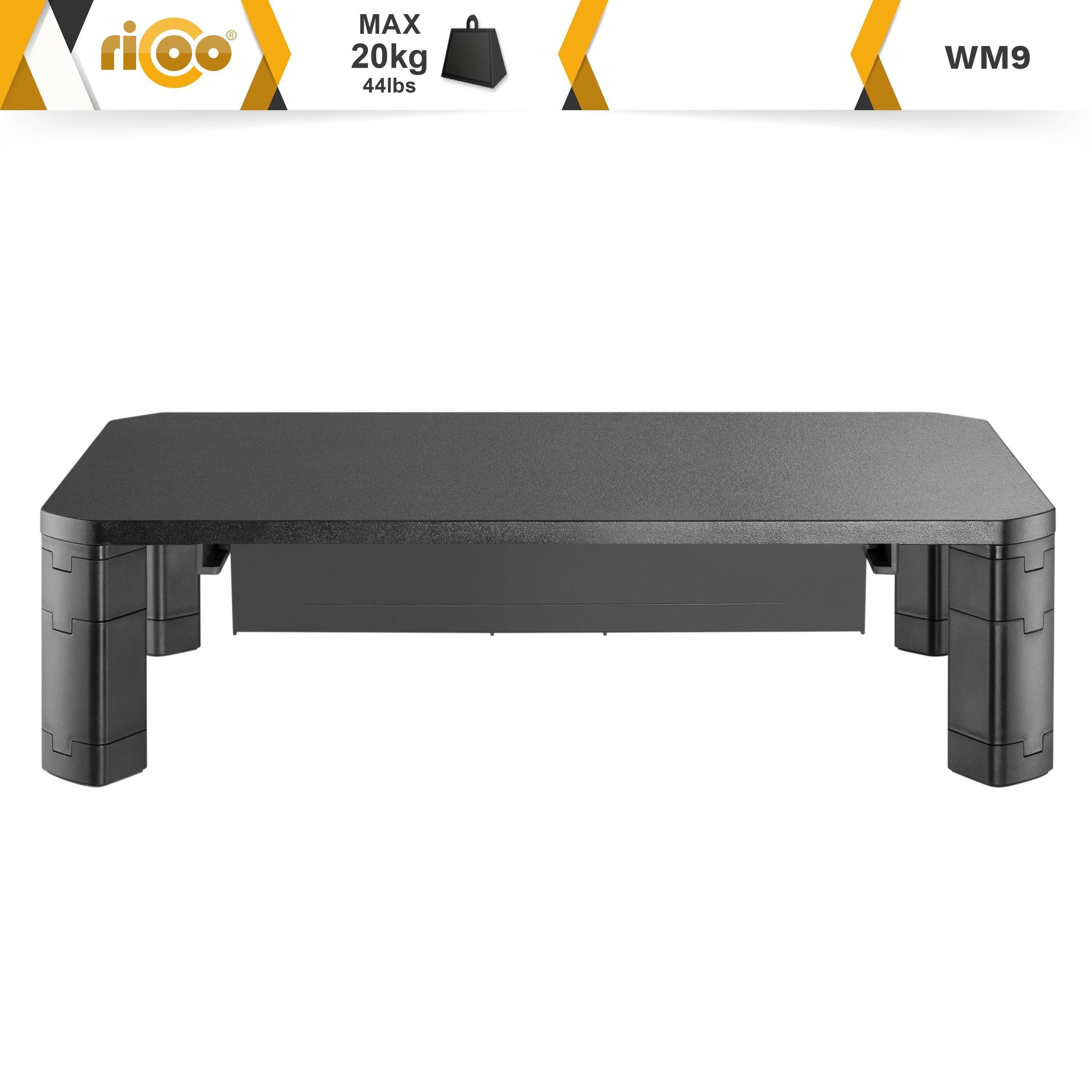 Bildschirm RICOO Schreibtischaufsatz Aufsatz Monitorerhöhung Stauraum mit WM9, Monitorständer Tisch