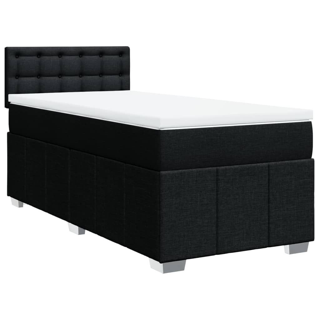 vidaXL Bett Boxspringbett mit Matratze Schwarz günstig online kaufen