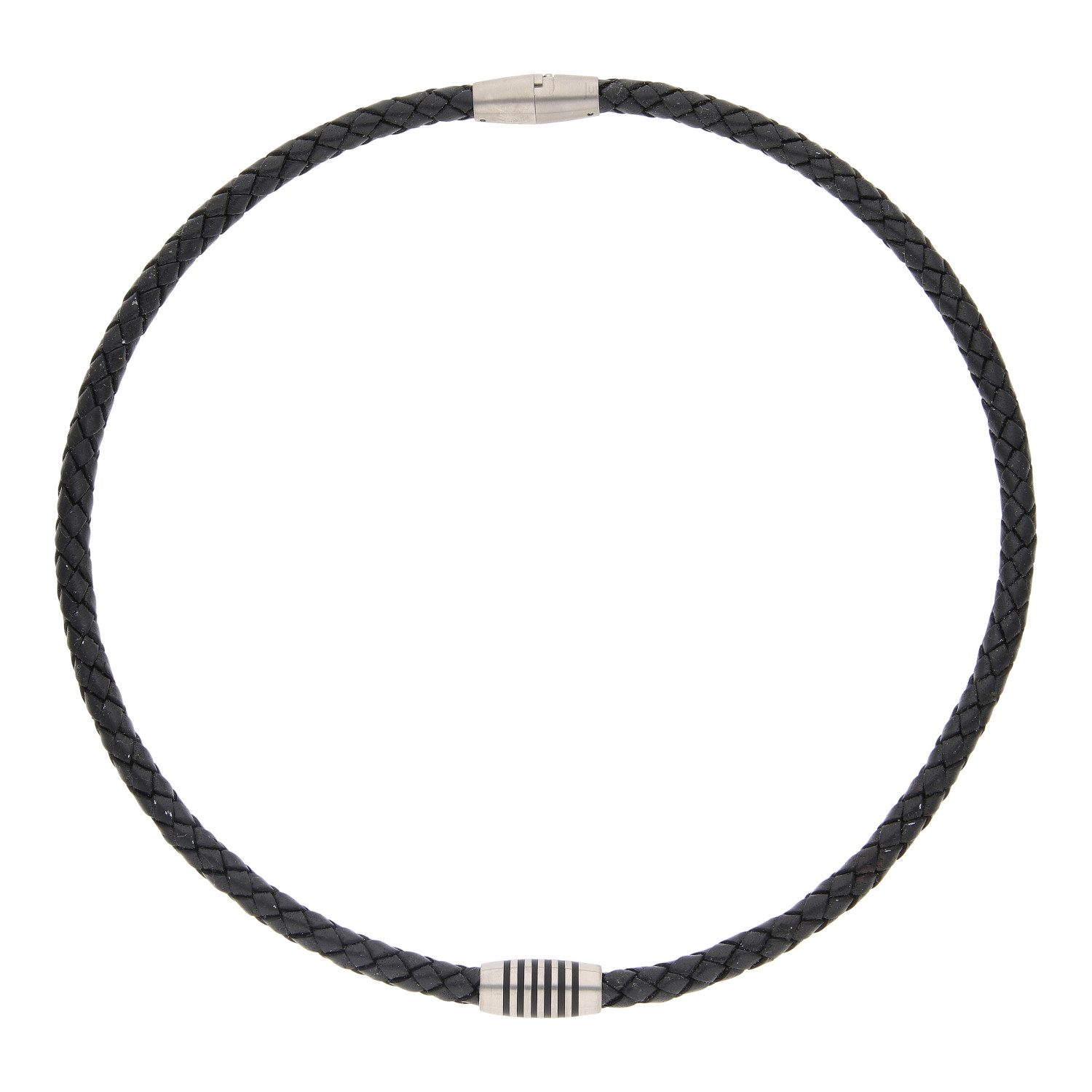 Boccia Kette ohne Anhänger Boccia Leder Collier mit Titanverschluss 0843-03 (1-tlg)