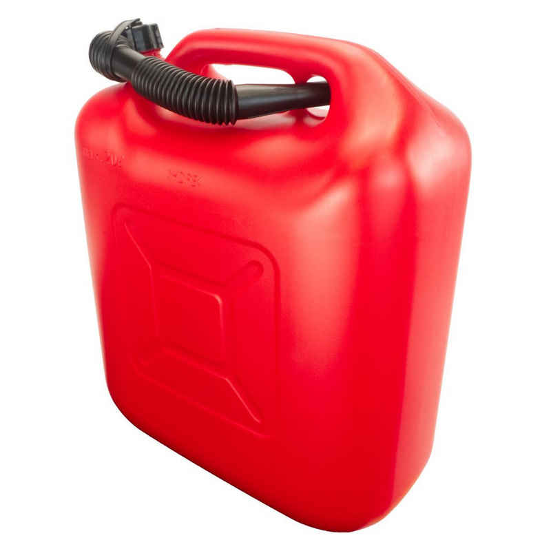 Trevendo Benzinkanister Kraftstoffkanister rot für Benzin und Diesel, 20 Liter