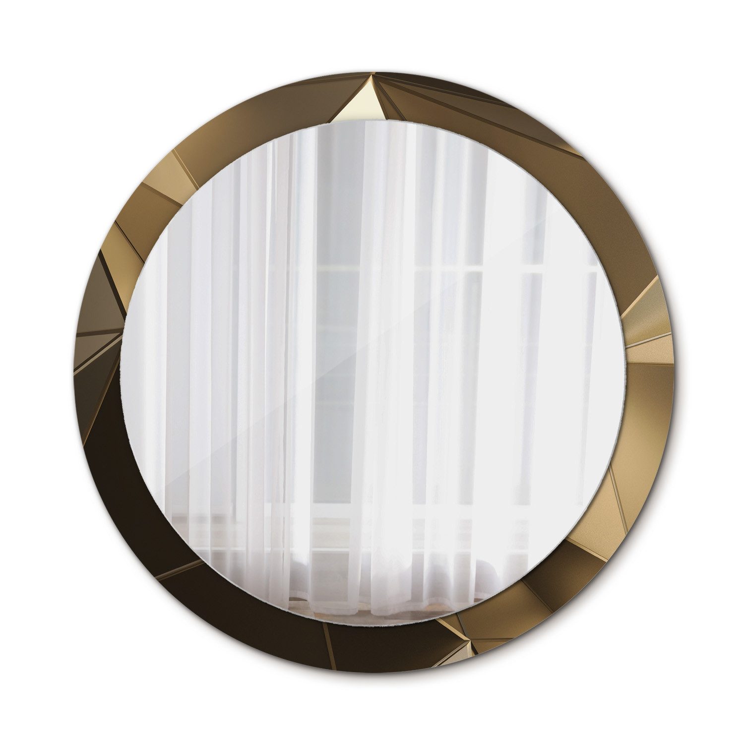 Tulup Kosmetikspiegel Dekospiegel Hängespiegel Wandspiegel Spiegel mit Aufdruck Rund: Ø90cm