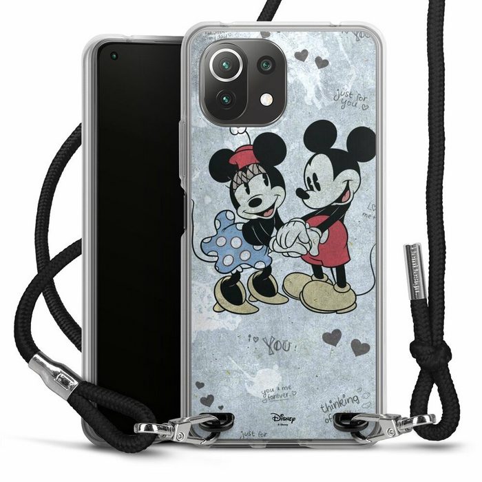 DeinDesign Handyhülle Disney Mickey & Minnie Mouse Vintage Mickey&Minnie In Love Xiaomi Mi 11 Lite Handykette Hülle mit Band Case zum Umhängen