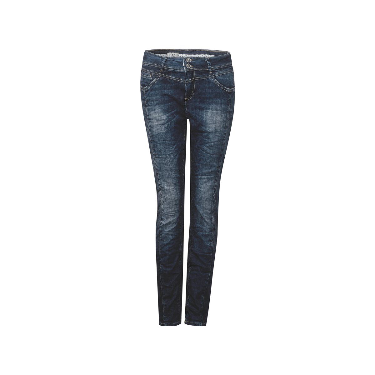 STREET ONE Slim-fit-Jeans blau regular (1-tlg)