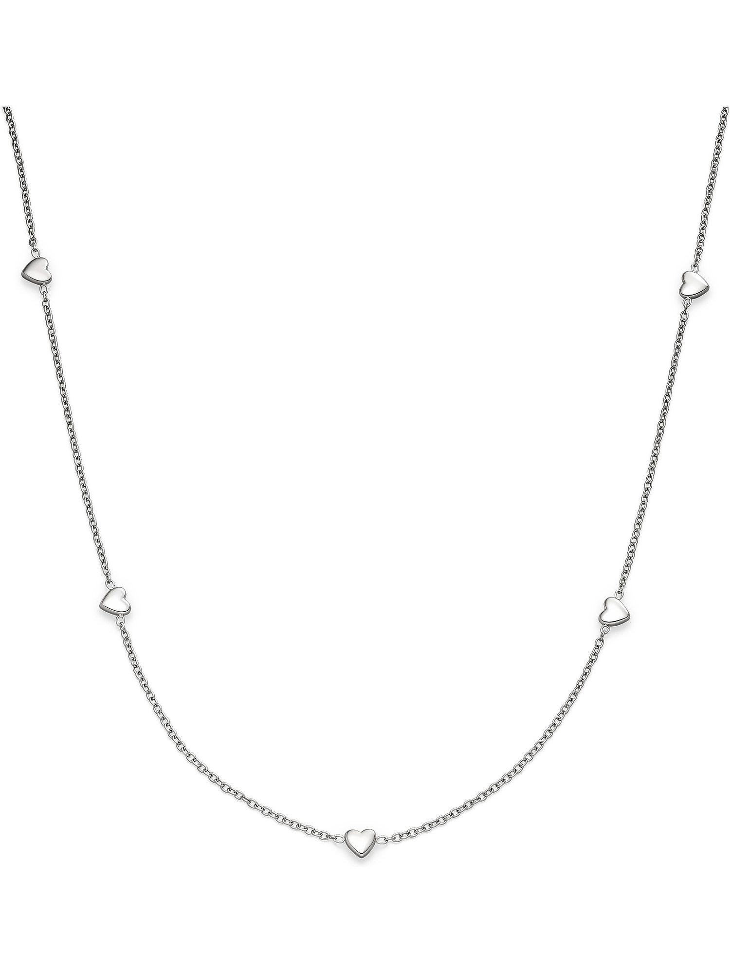 s.Oliver Silberkette S.Oliver Damen-Kette Edelstahl Herz