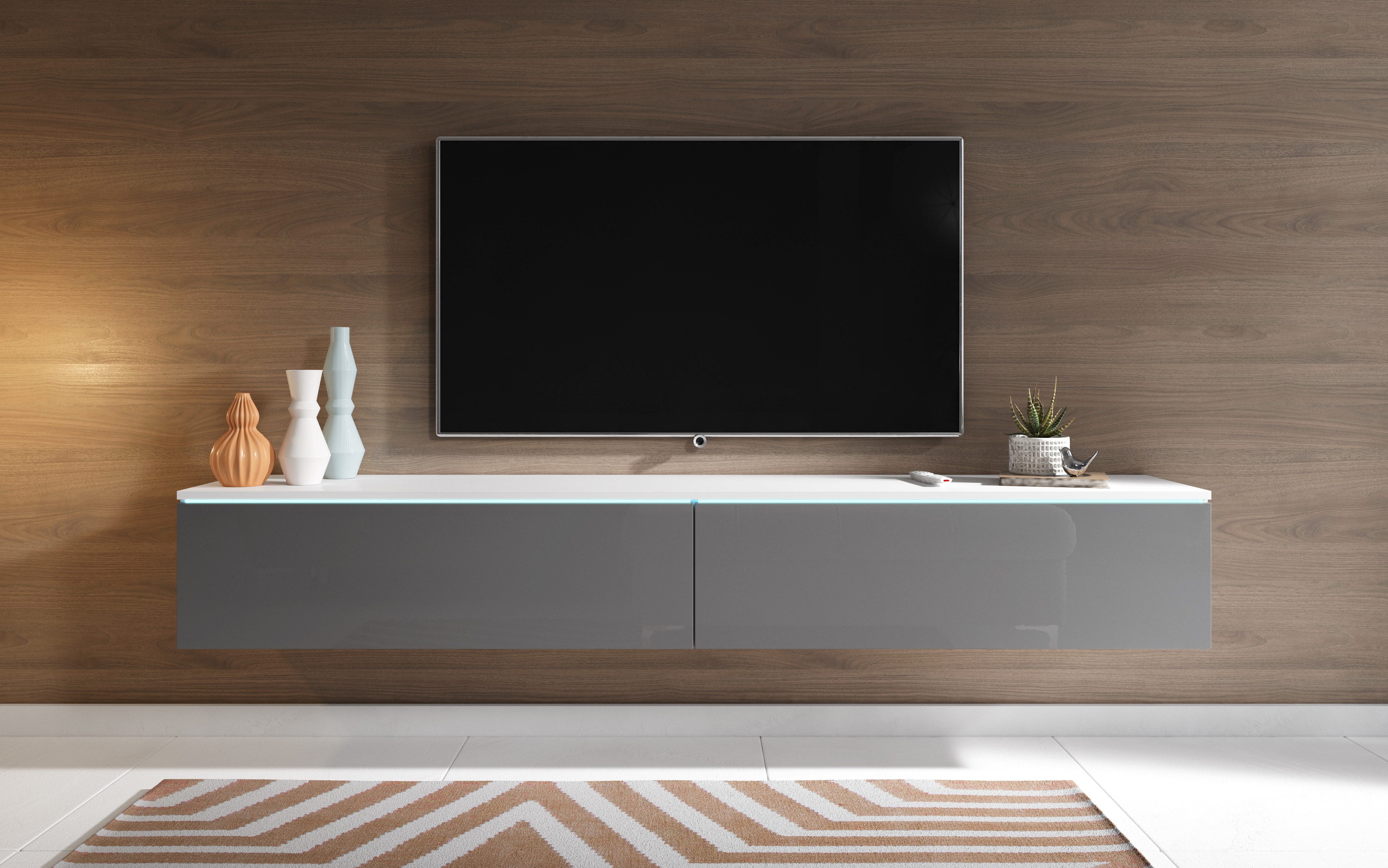 Home affaire Lowboard LOWBOARD VERA, wahlweise mit oder ohne Beleuchtung, M günstig online kaufen